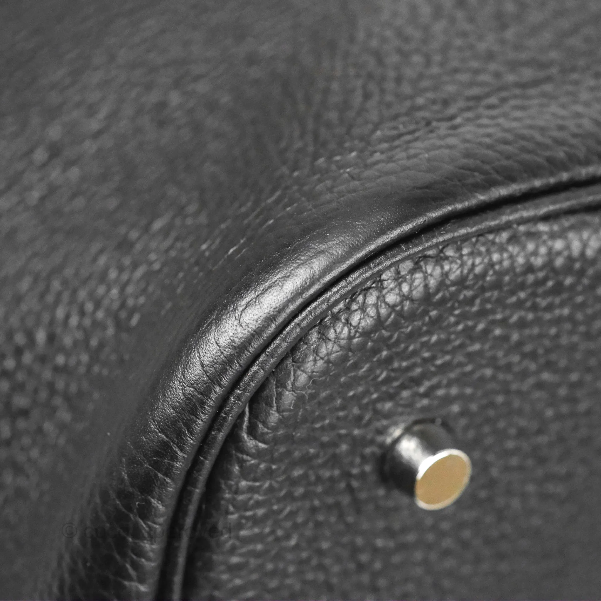 Herms Picotin TGM 30 Black Clemence Palladium Hardware