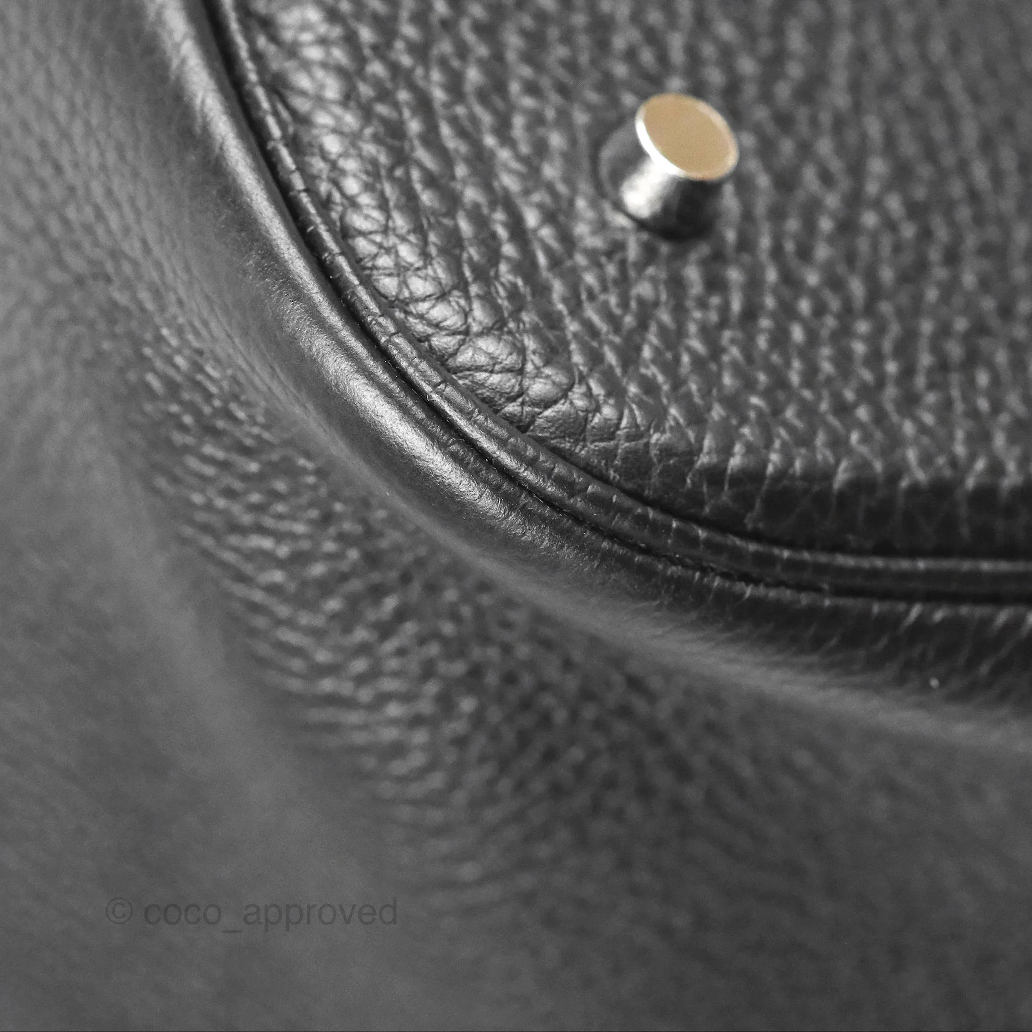 Herms Picotin TGM 30 Black Clemence Palladium Hardware