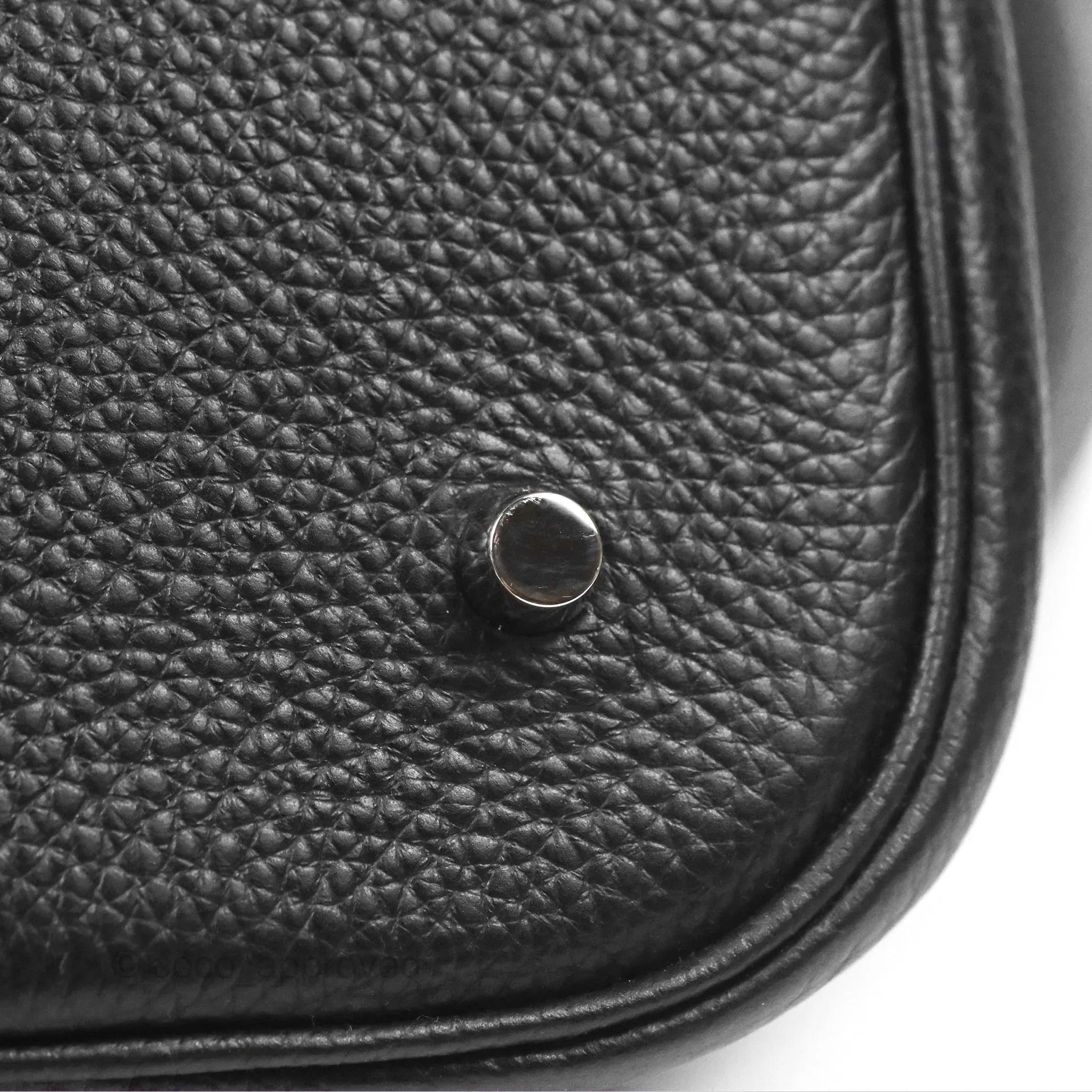 Herms Picotin TGM 30 Black Clemence Palladium Hardware