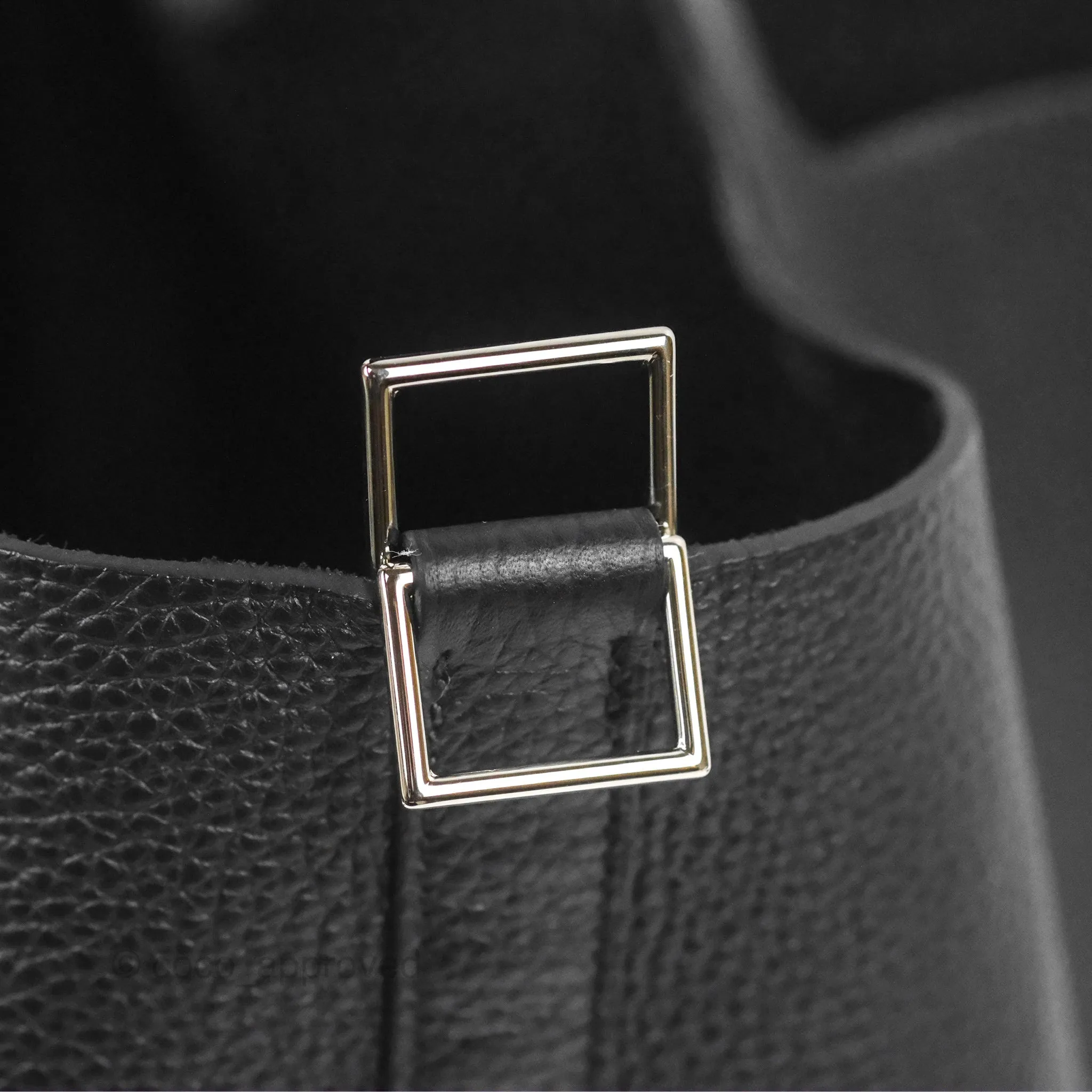 Herms Picotin TGM 30 Black Clemence Palladium Hardware