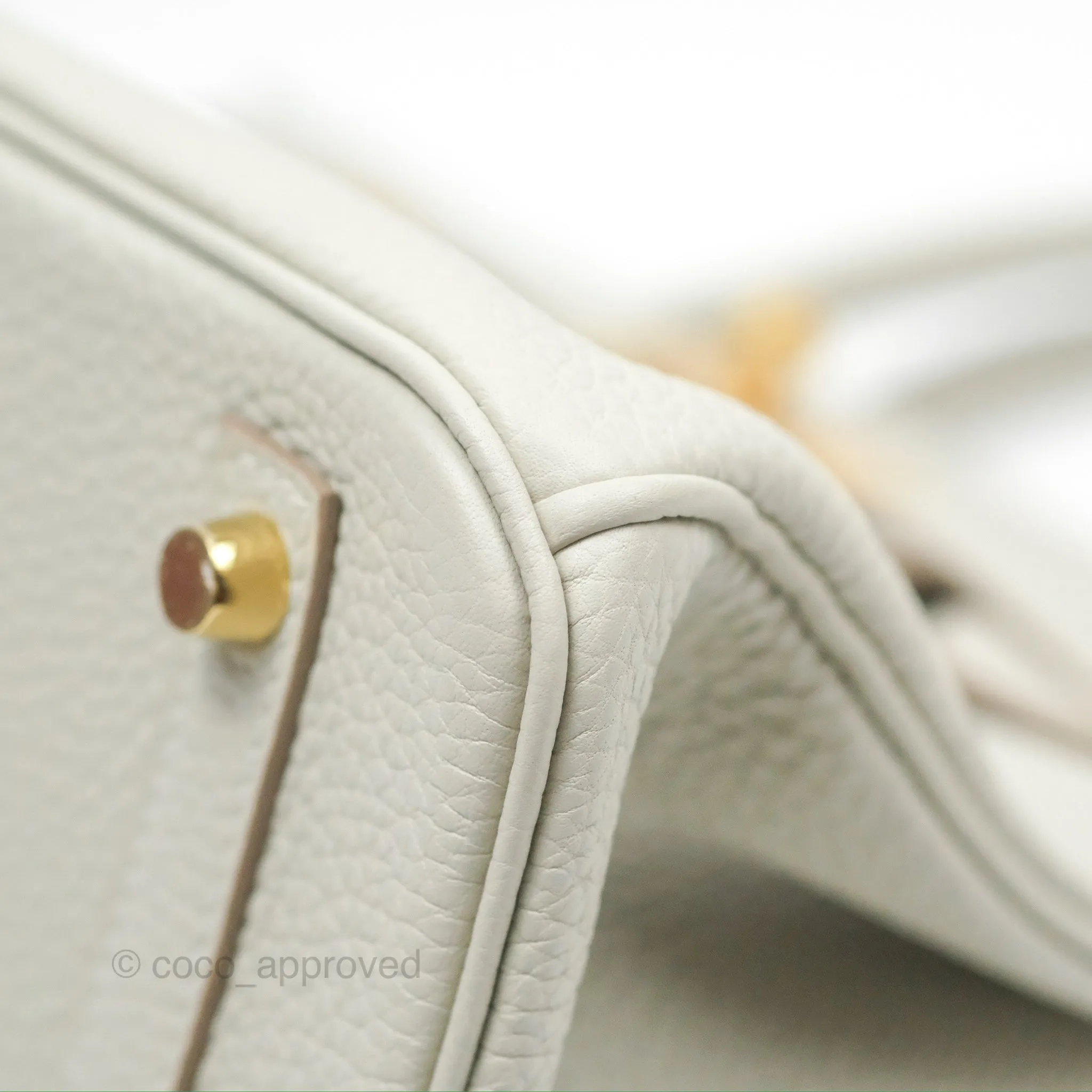 Herms Retourne Birkin 30 Gris Perle 80 Togo Gold Hardware