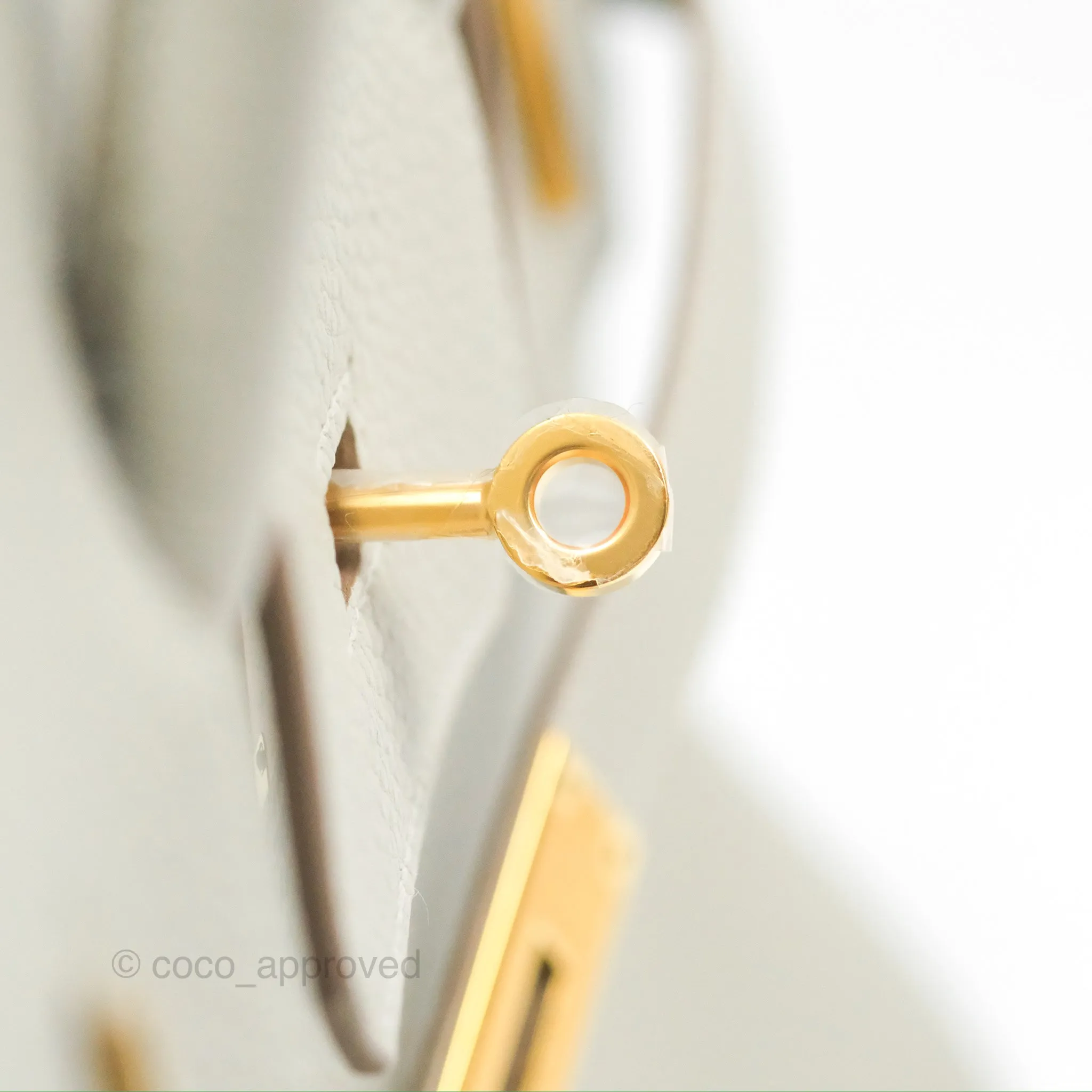 Herms Retourne Birkin 30 Gris Perle 80 Togo Gold Hardware