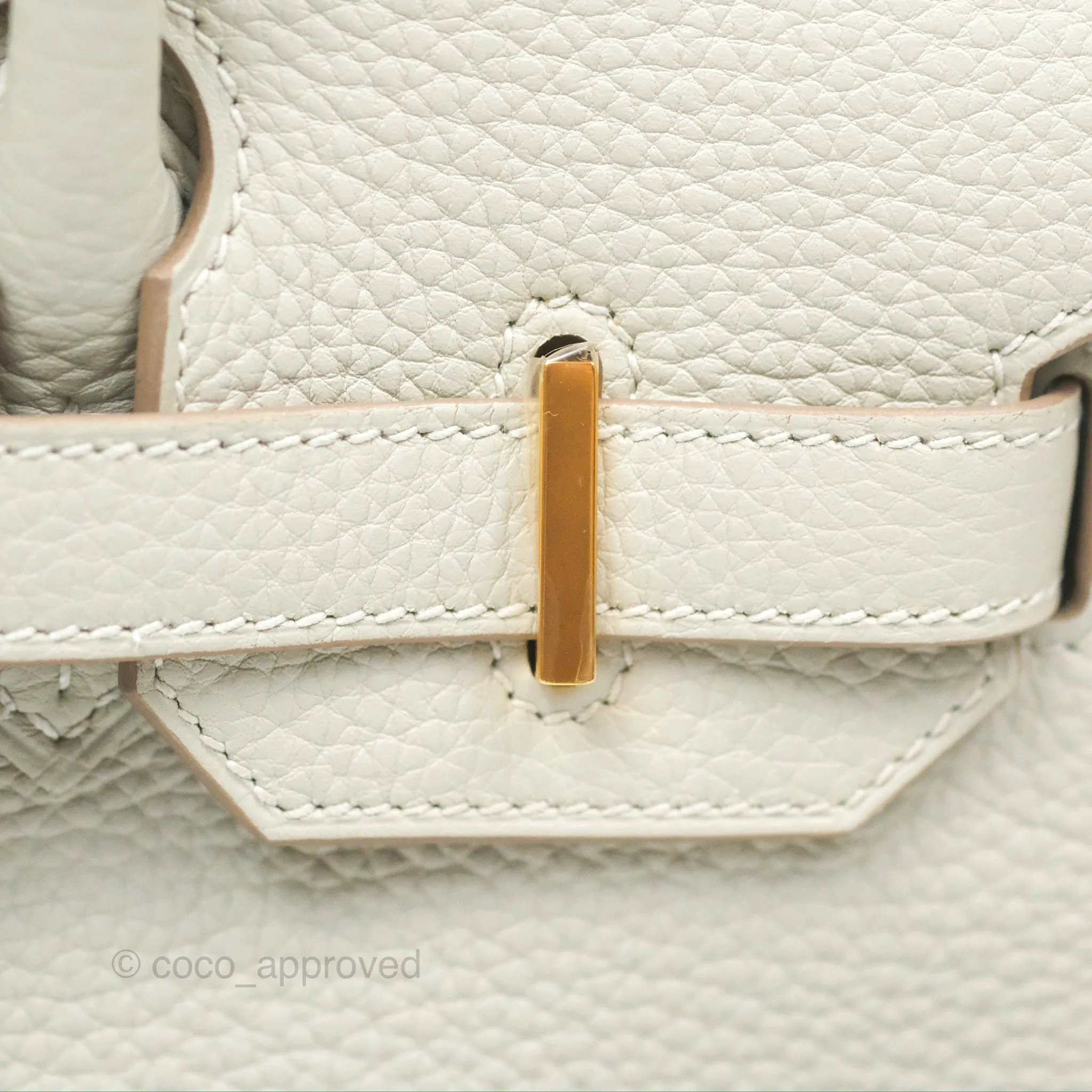 Herms Retourne Birkin 30 Gris Perle 80 Togo Gold Hardware