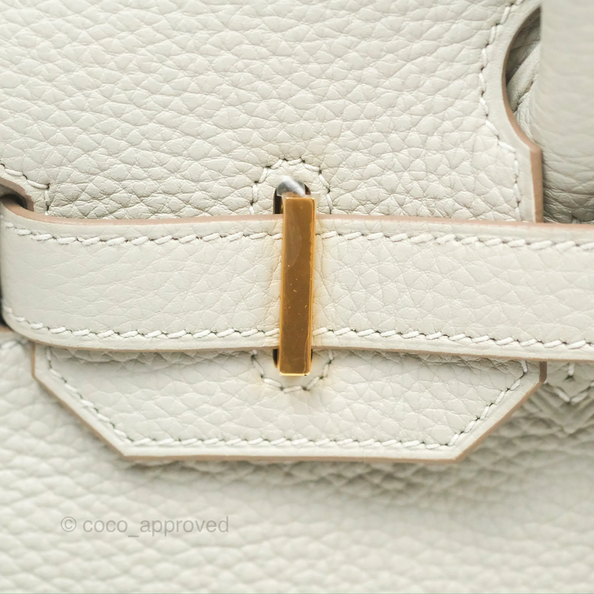 Herms Retourne Birkin 30 Gris Perle 80 Togo Gold Hardware