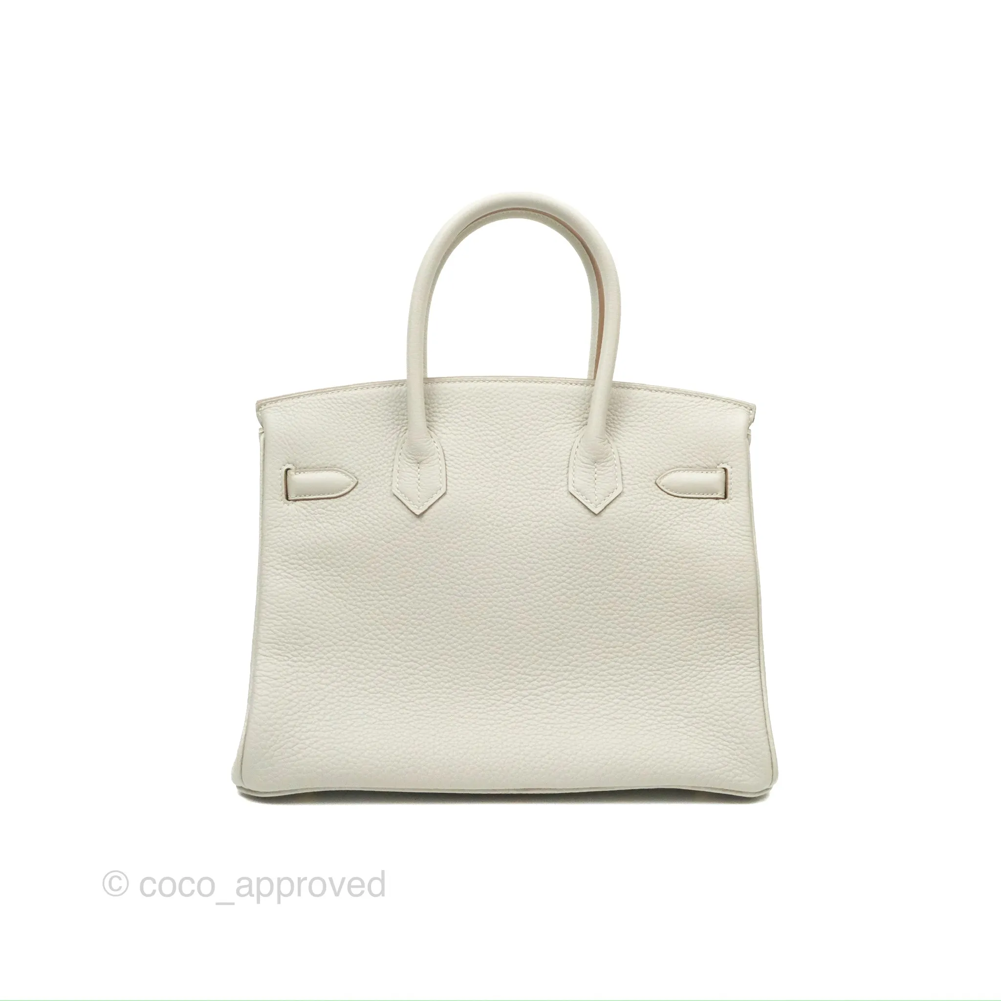 Herms Retourne Birkin 30 Gris Perle 80 Togo Gold Hardware