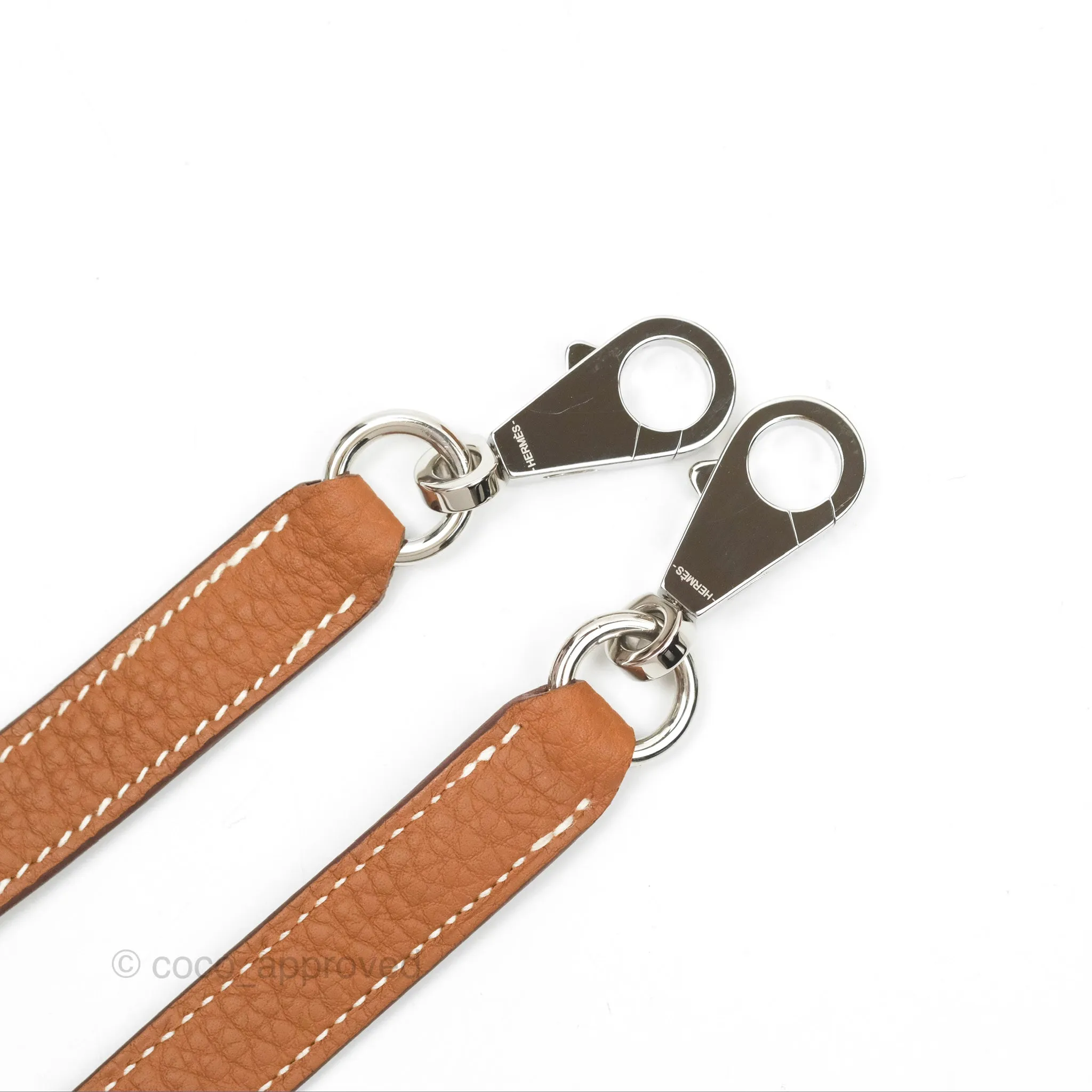 Herms Retourne Kelly 25 Gold Togo Palladium Hardware