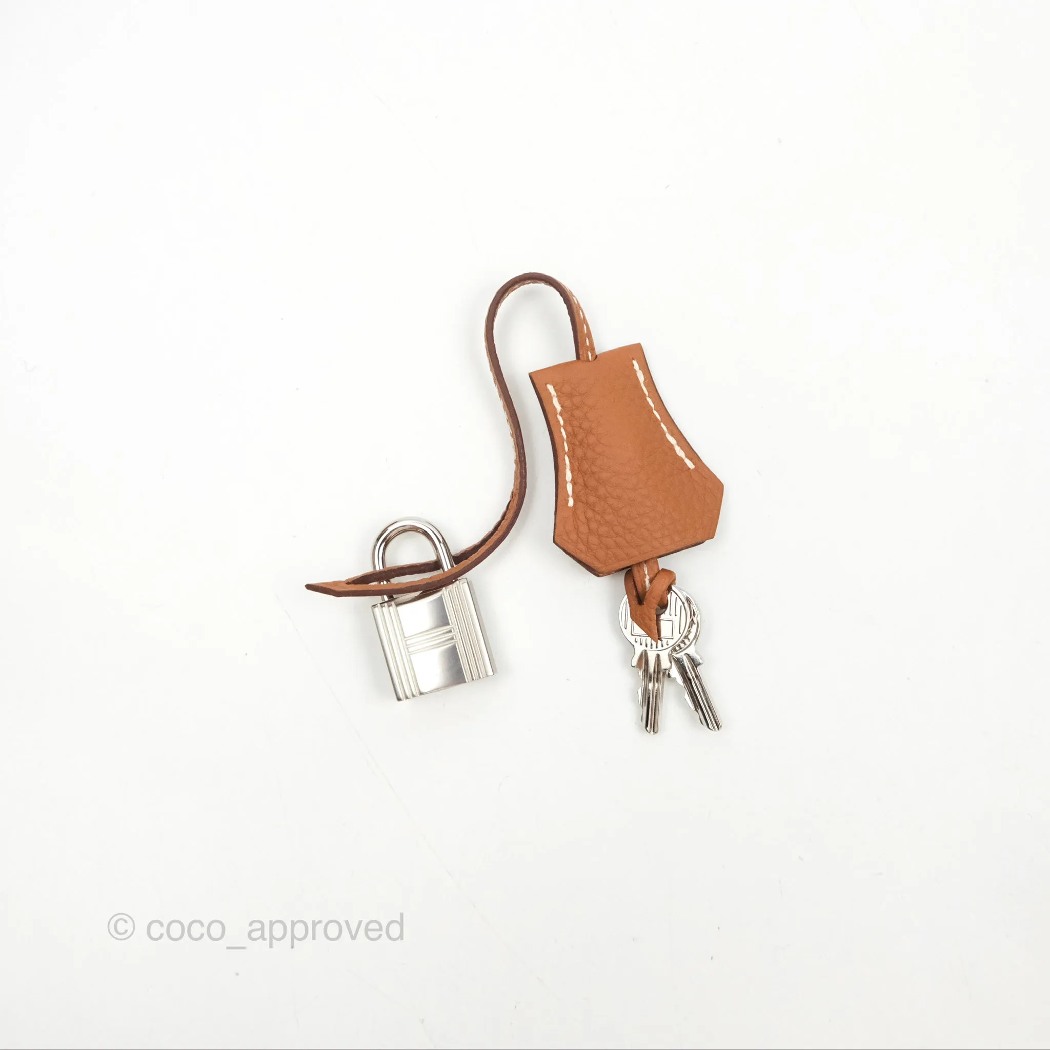 Herms Retourne Kelly 25 Gold Togo Palladium Hardware