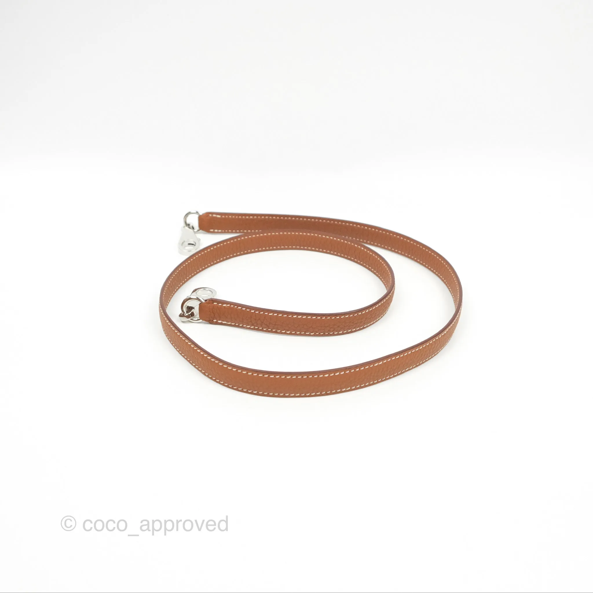 Herms Retourne Kelly 25 Gold Togo Palladium Hardware