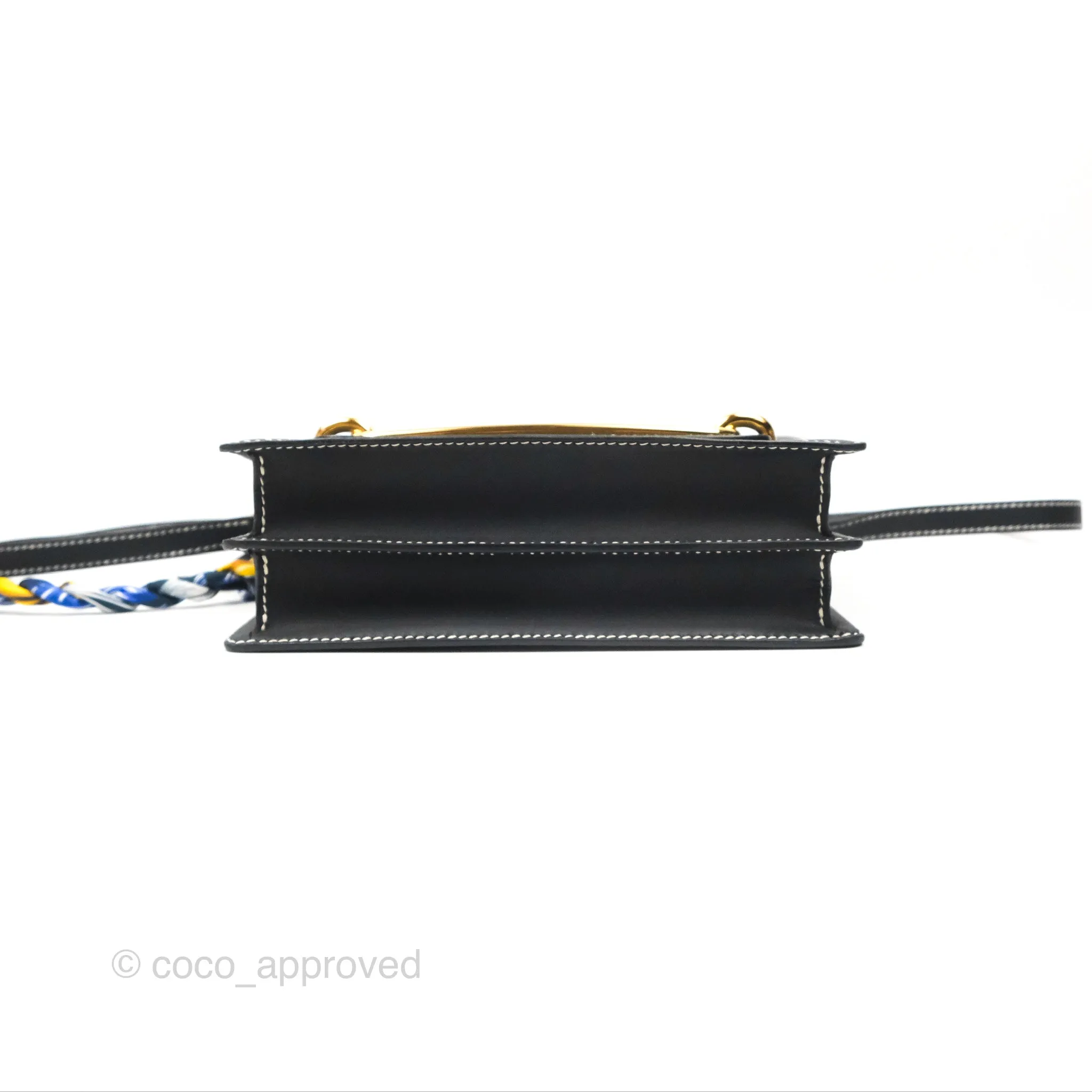 Herms Roulis 23 Noir 89 Sombrero Gold Hardware