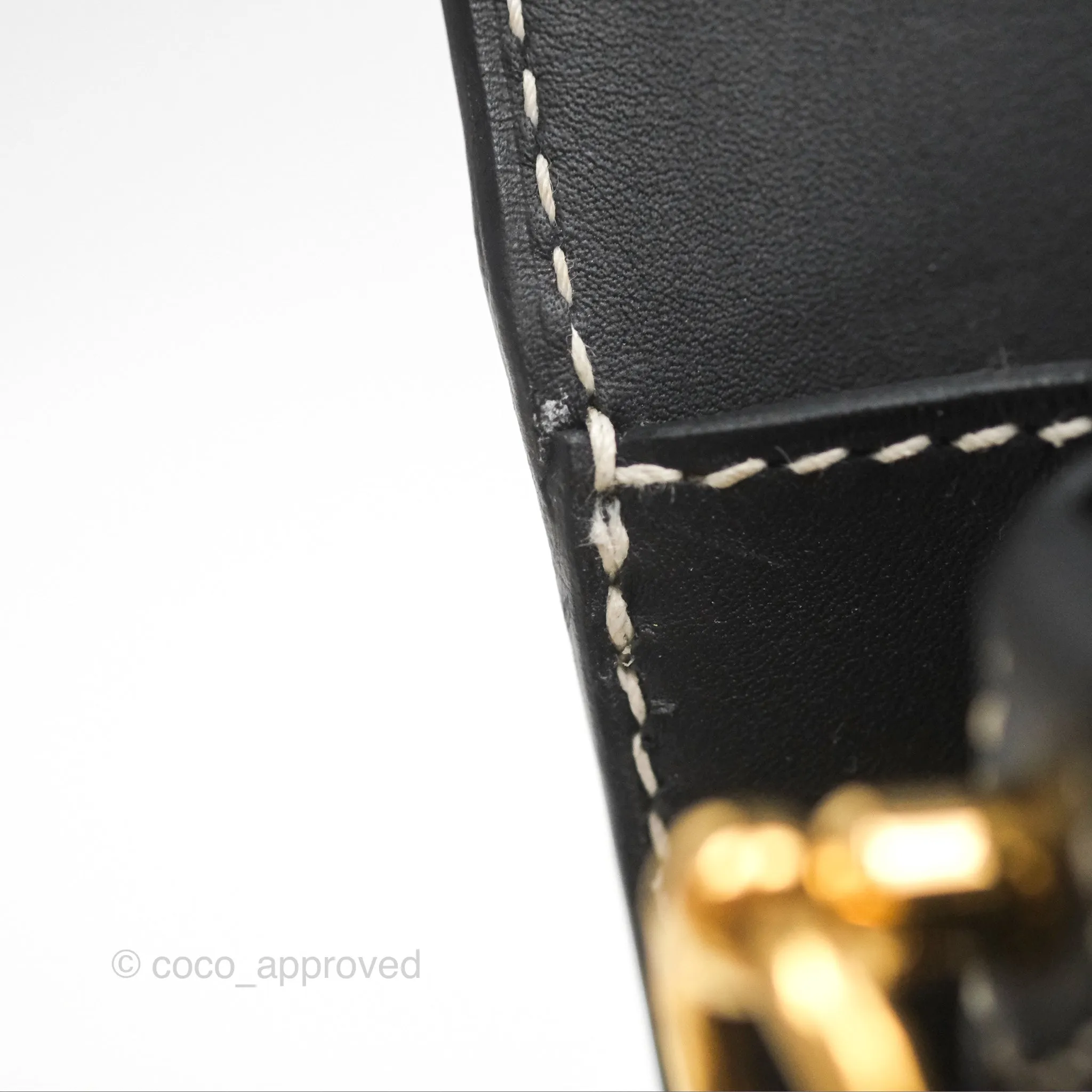 Herms Roulis 23 Noir 89 Sombrero Gold Hardware
