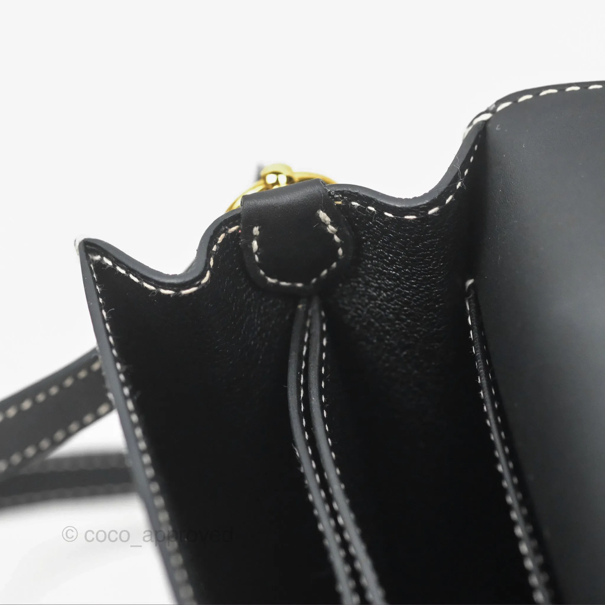 Herms Roulis 23 Noir 89 Sombrero Gold Hardware