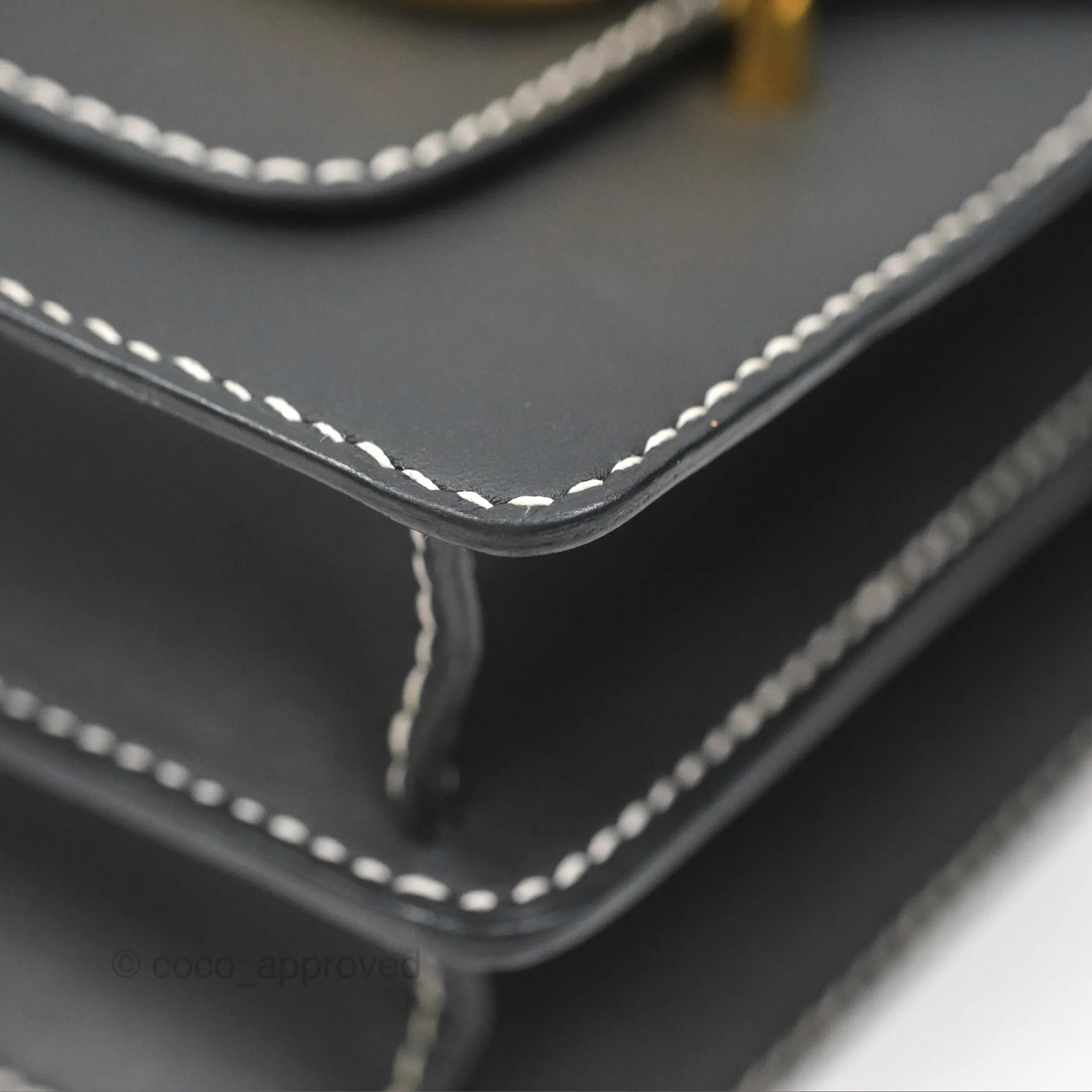 Herms Roulis 23 Noir 89 Sombrero Gold Hardware