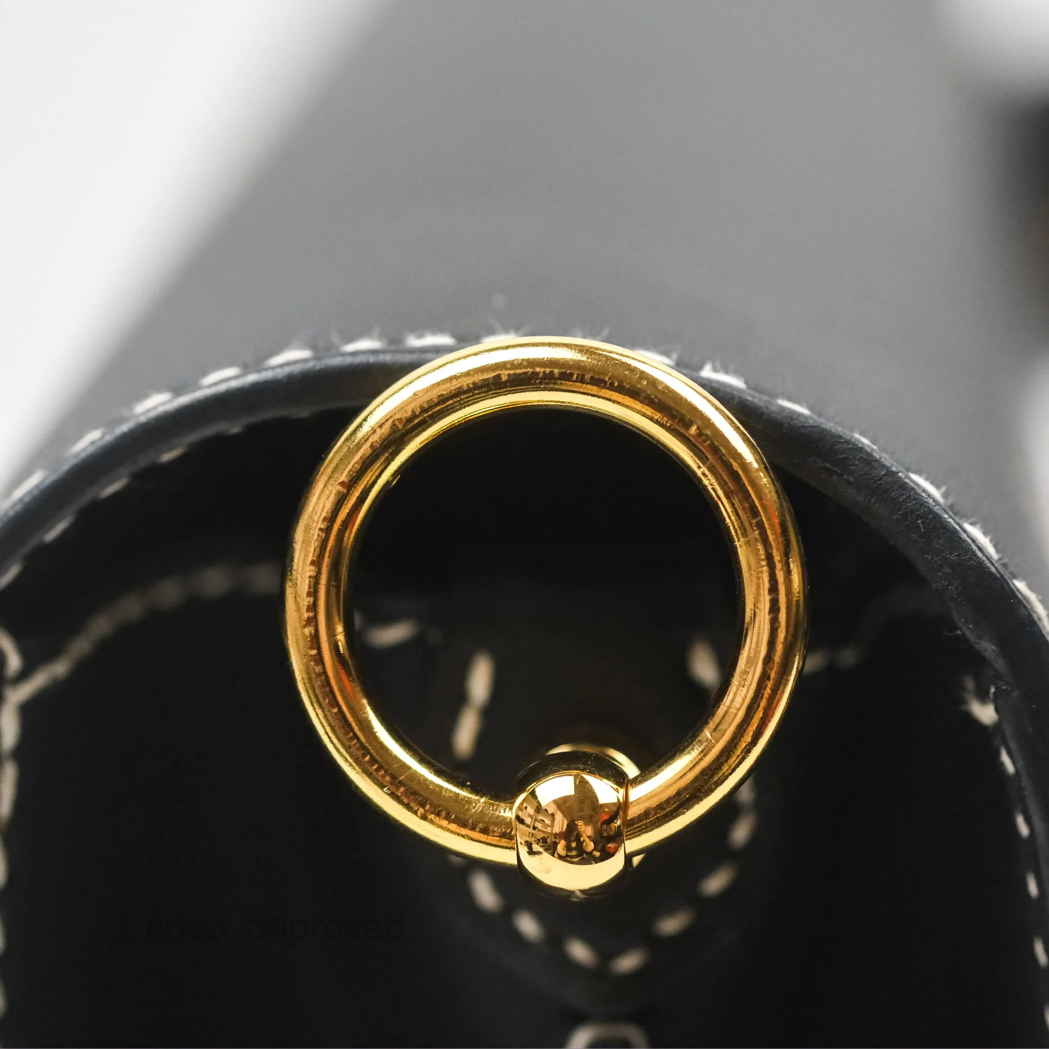 Herms Roulis 23 Noir 89 Sombrero Gold Hardware
