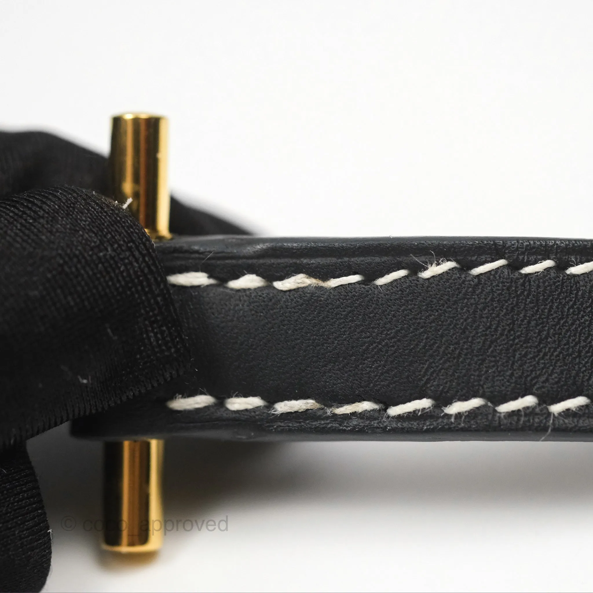 Herms Roulis 23 Noir 89 Sombrero Gold Hardware