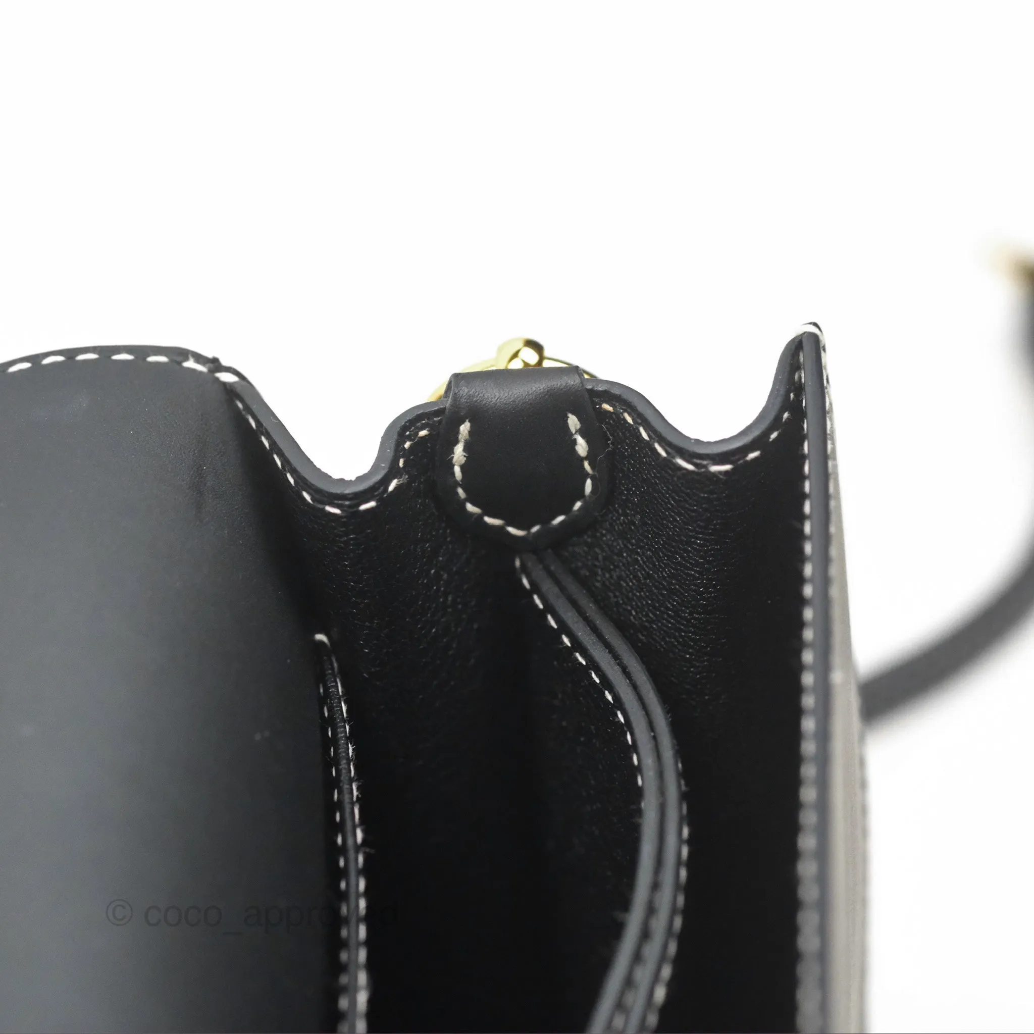 Herms Roulis 23 Noir 89 Sombrero Gold Hardware