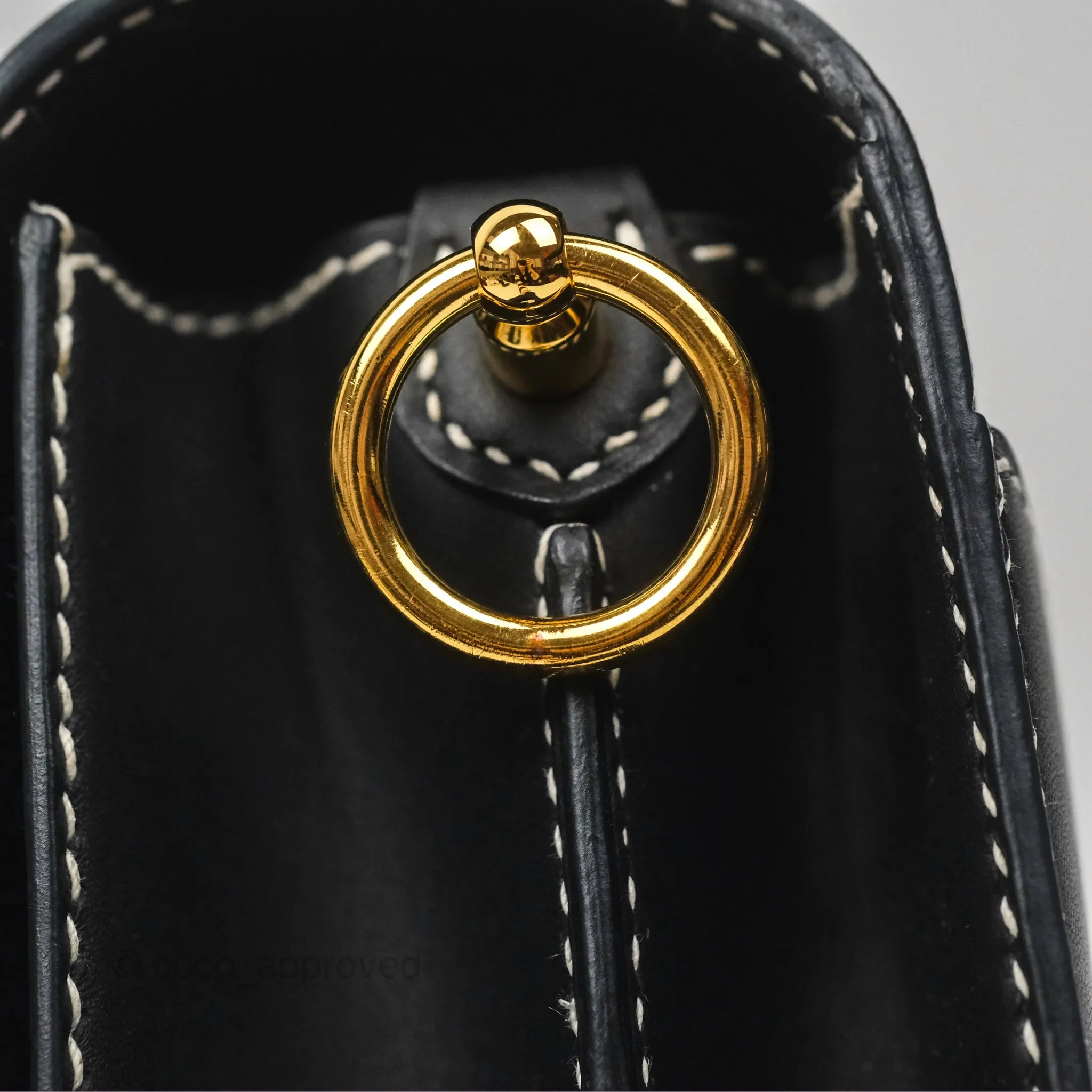 Herms Roulis 23 Noir 89 Sombrero Gold Hardware