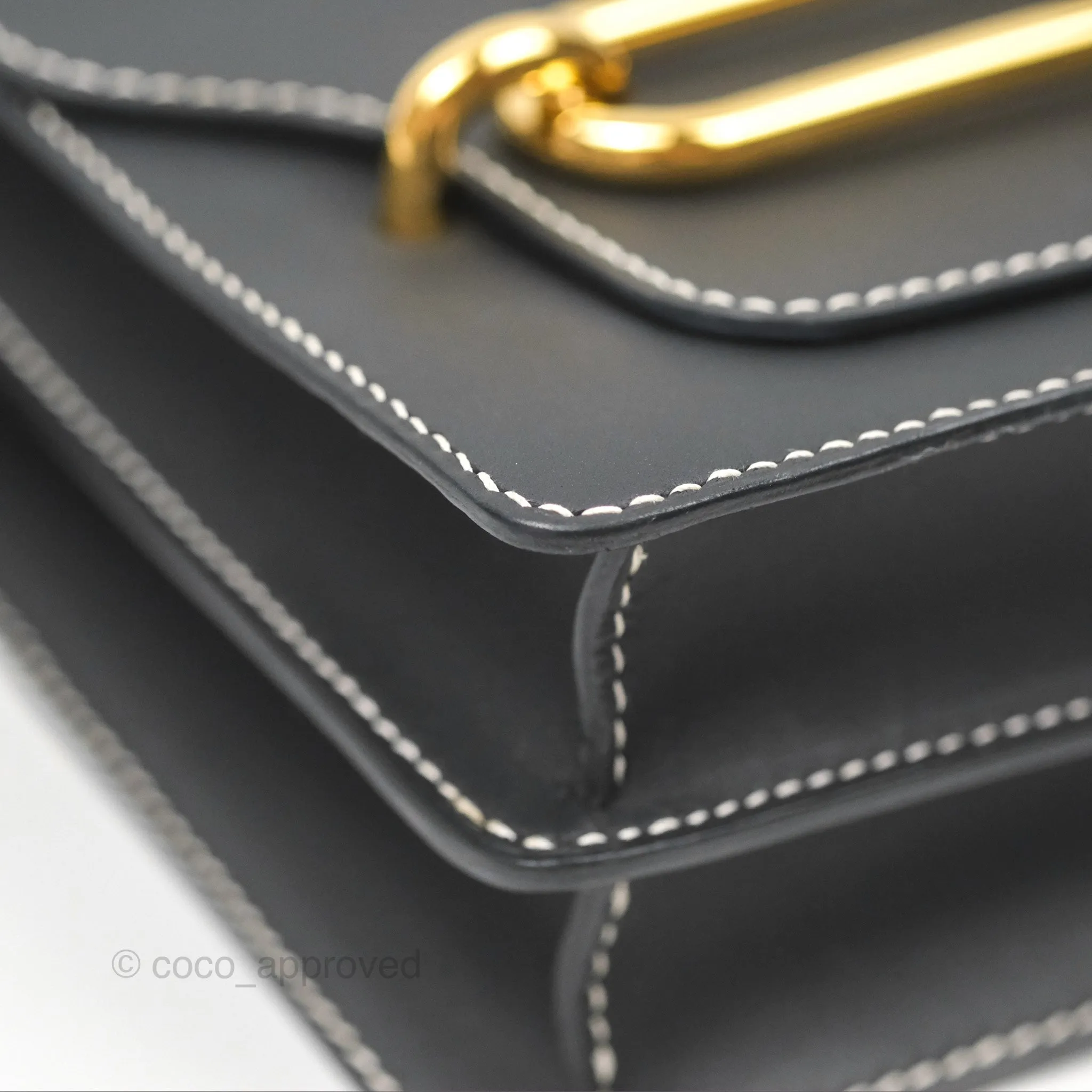 Herms Roulis 23 Noir 89 Sombrero Gold Hardware