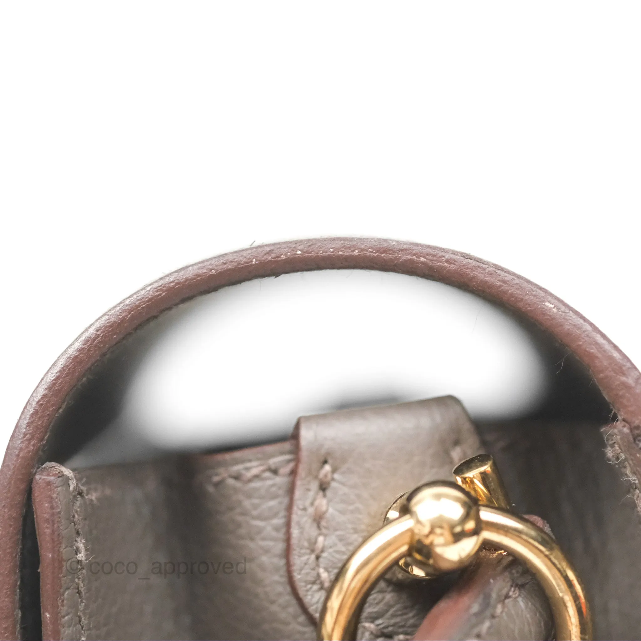 Herms Roulis Mini 18 Gris Etain 8F Evercolor Gold Hardware