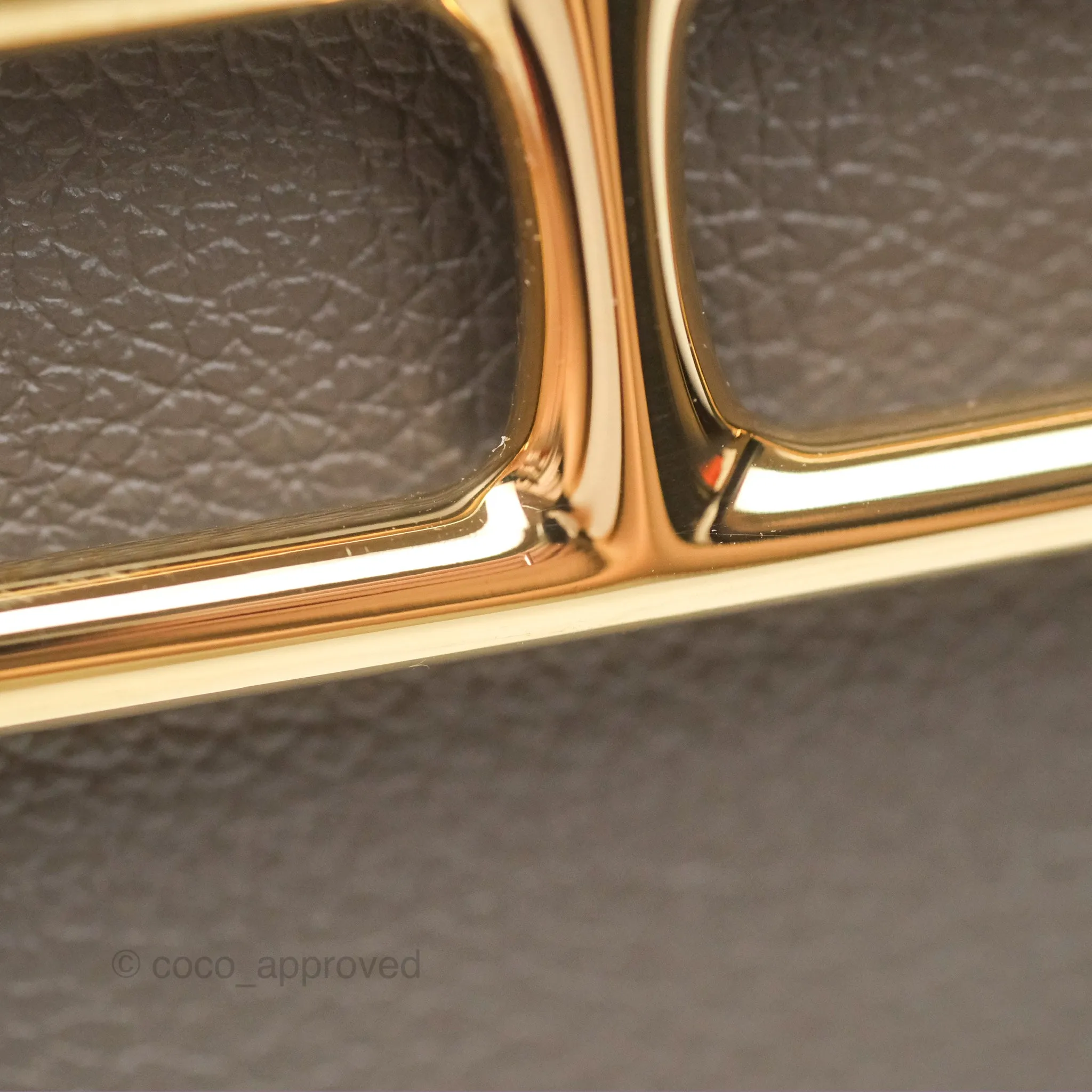 Herms Roulis Mini 18 Gris Etain 8F Evercolor Gold Hardware