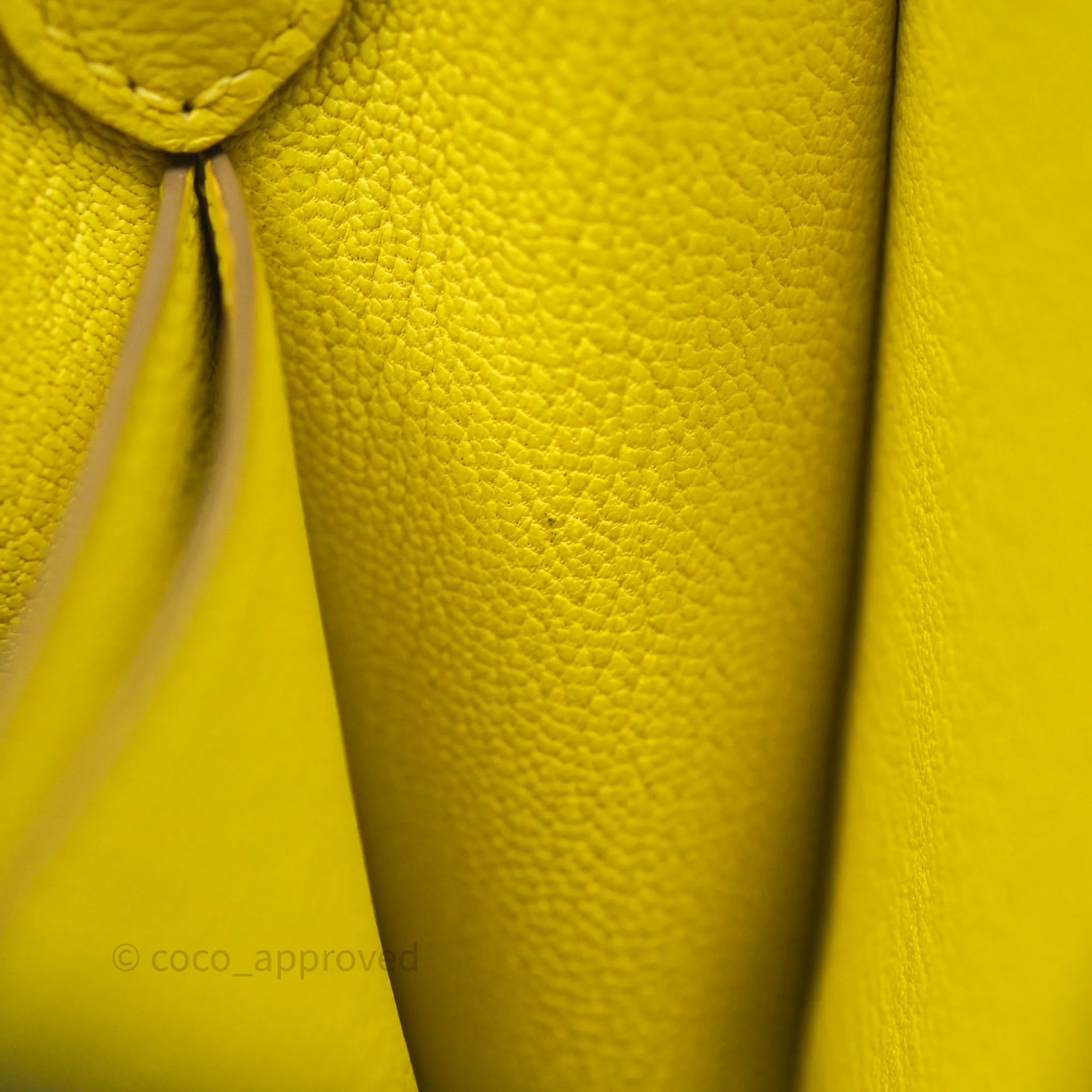 Herms Roulis Mini 18 Lime 9R Evercolor Gold Hardware