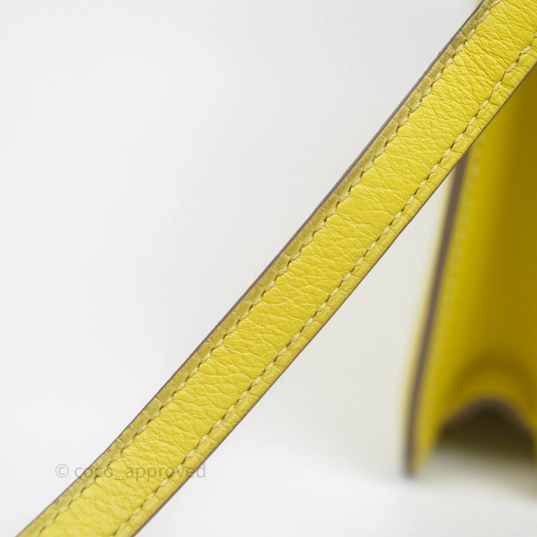 Herms Roulis Mini 18 Lime 9R Evercolor Gold Hardware