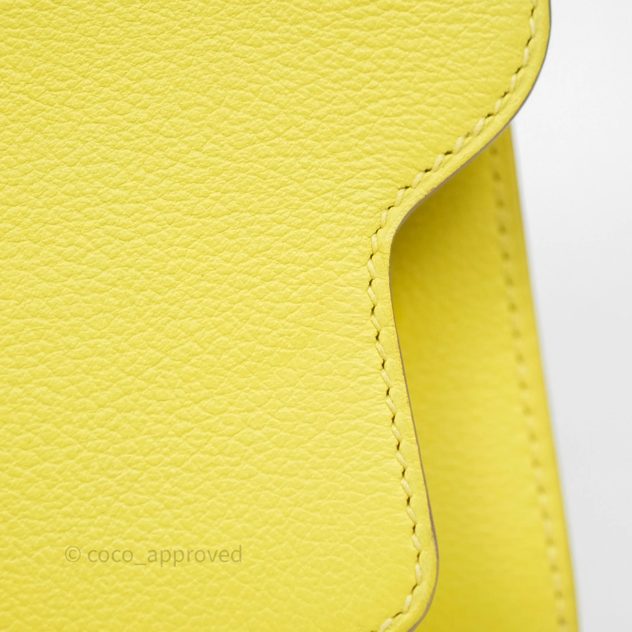 Herms Roulis Mini 18 Lime 9R Evercolor Gold Hardware