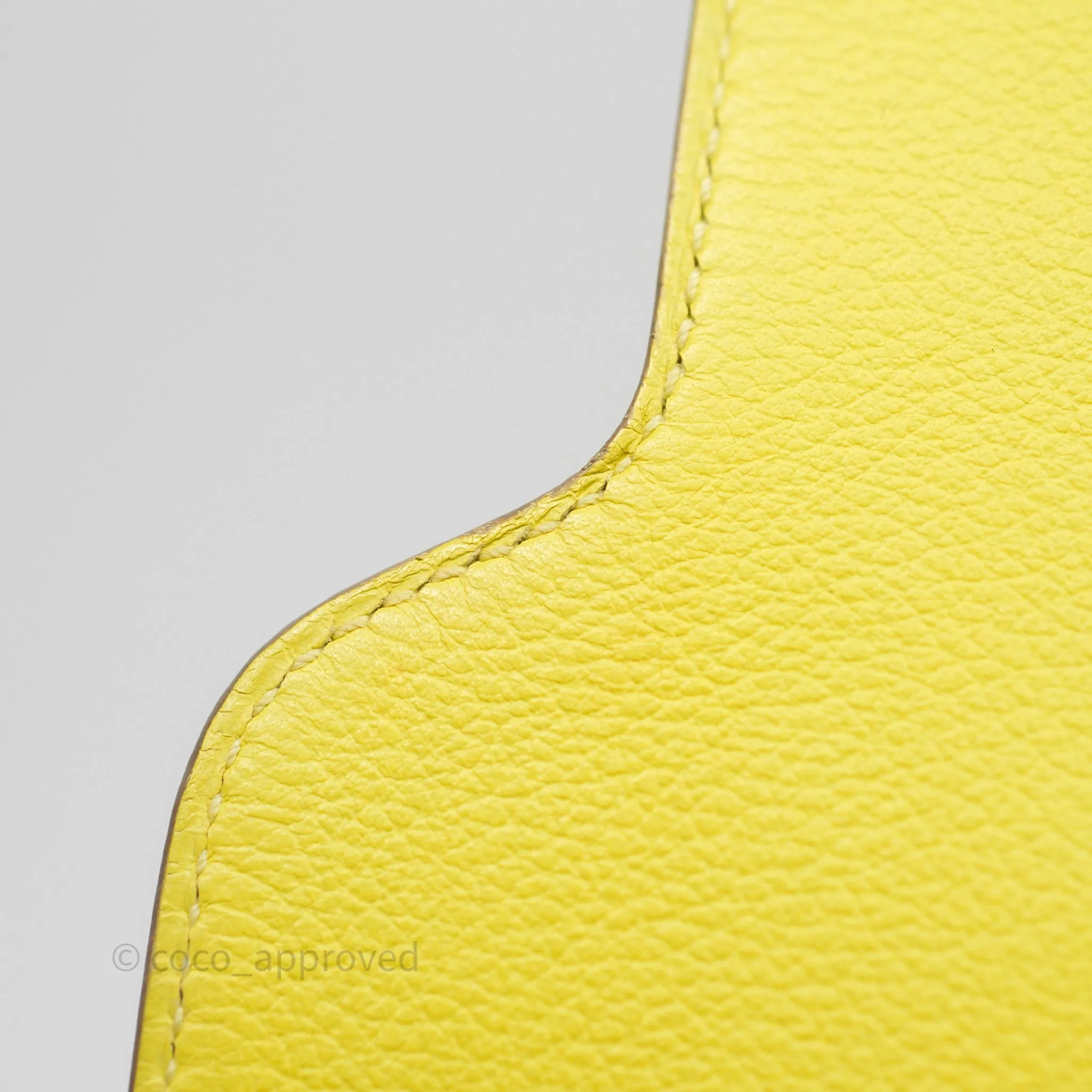 Herms Roulis Mini 18 Lime 9R Evercolor Gold Hardware