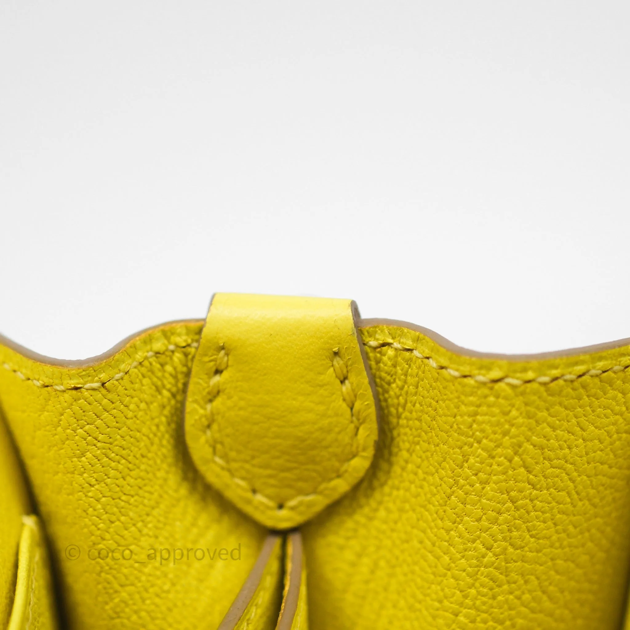 Herms Roulis Mini 18 Lime 9R Evercolor Gold Hardware