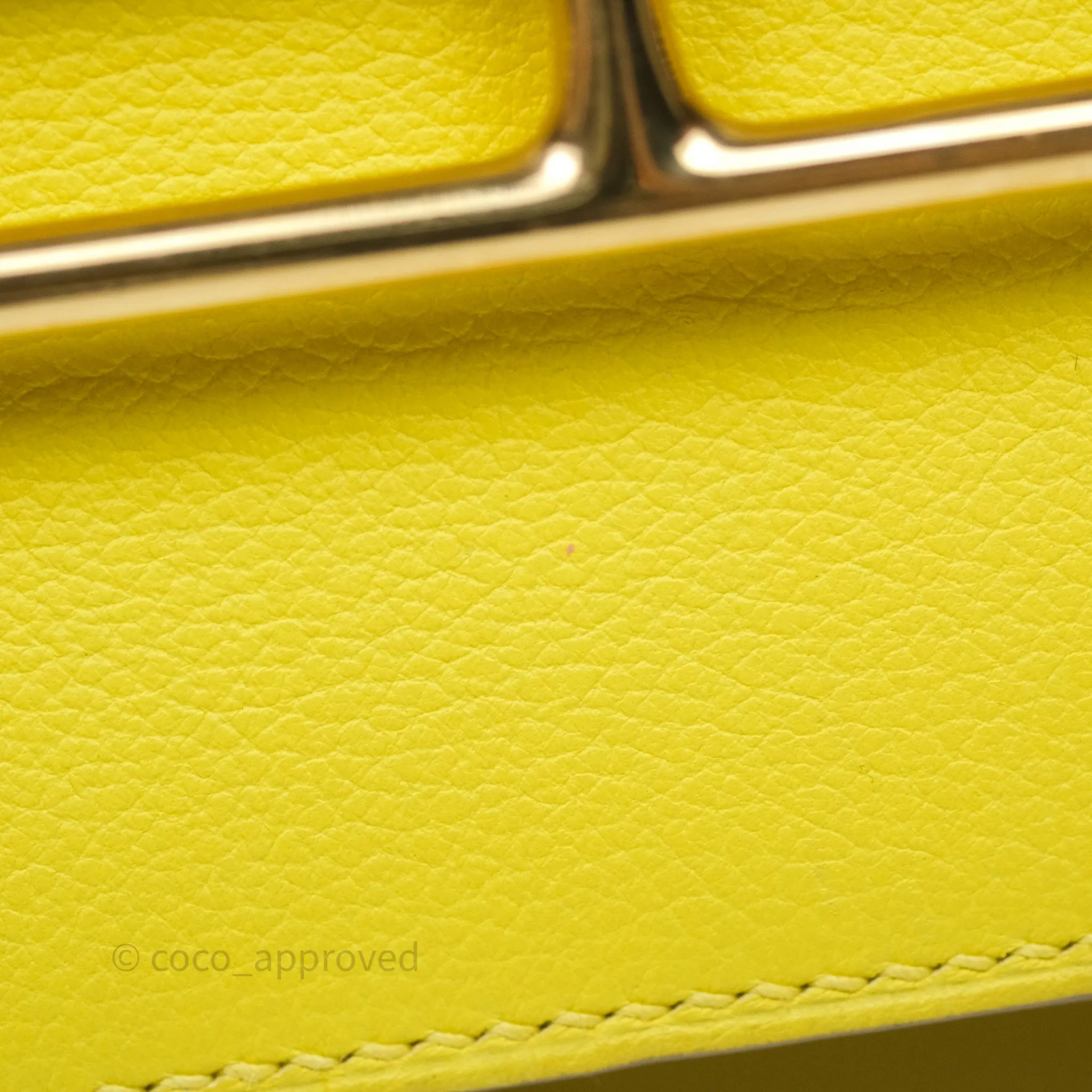Herms Roulis Mini 18 Lime 9R Evercolor Gold Hardware