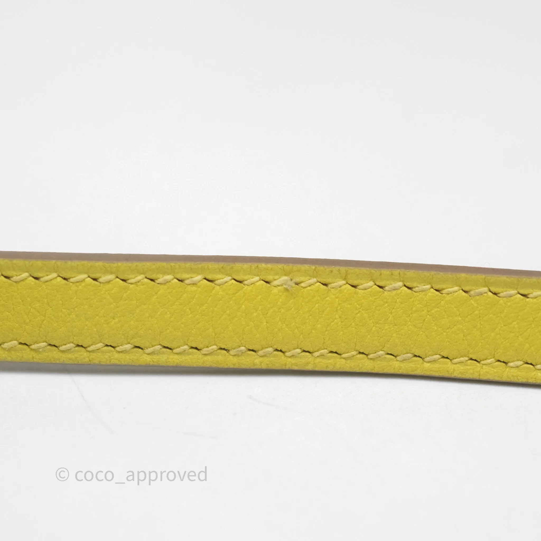 Herms Roulis Mini 18 Lime 9R Evercolor Gold Hardware