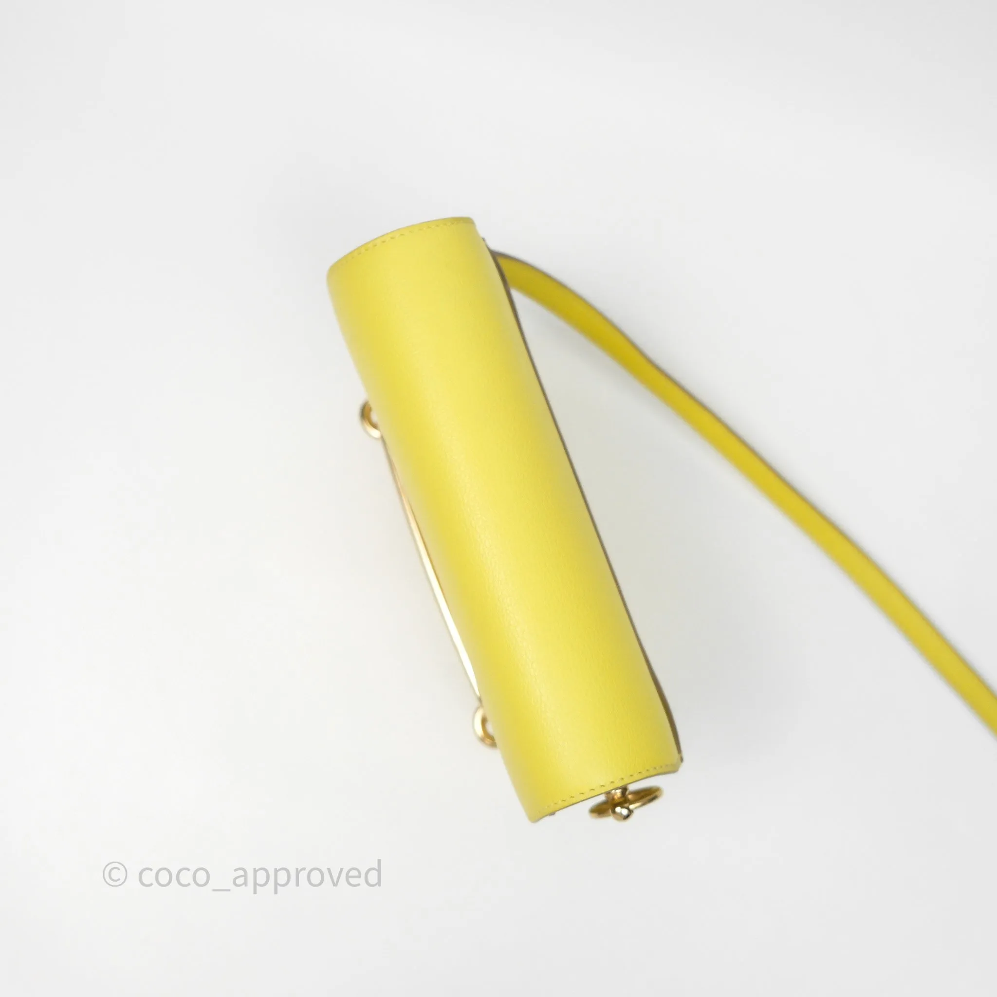 Herms Roulis Mini 18 Lime 9R Evercolor Gold Hardware