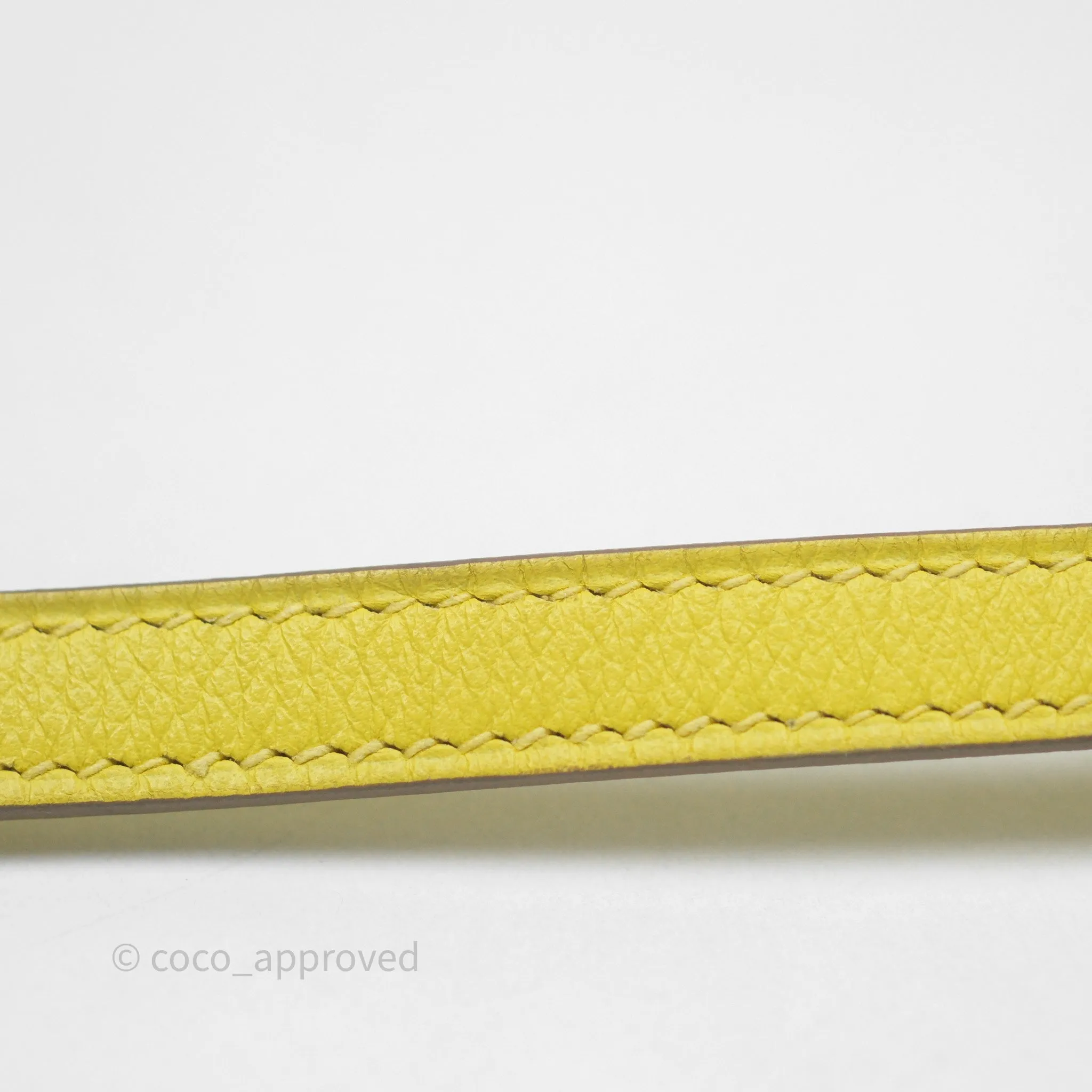 Herms Roulis Mini 18 Lime 9R Evercolor Gold Hardware