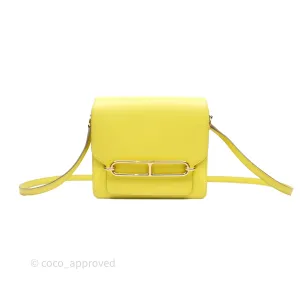 Herms Roulis Mini 18 Lime 9R Evercolor Gold Hardware
