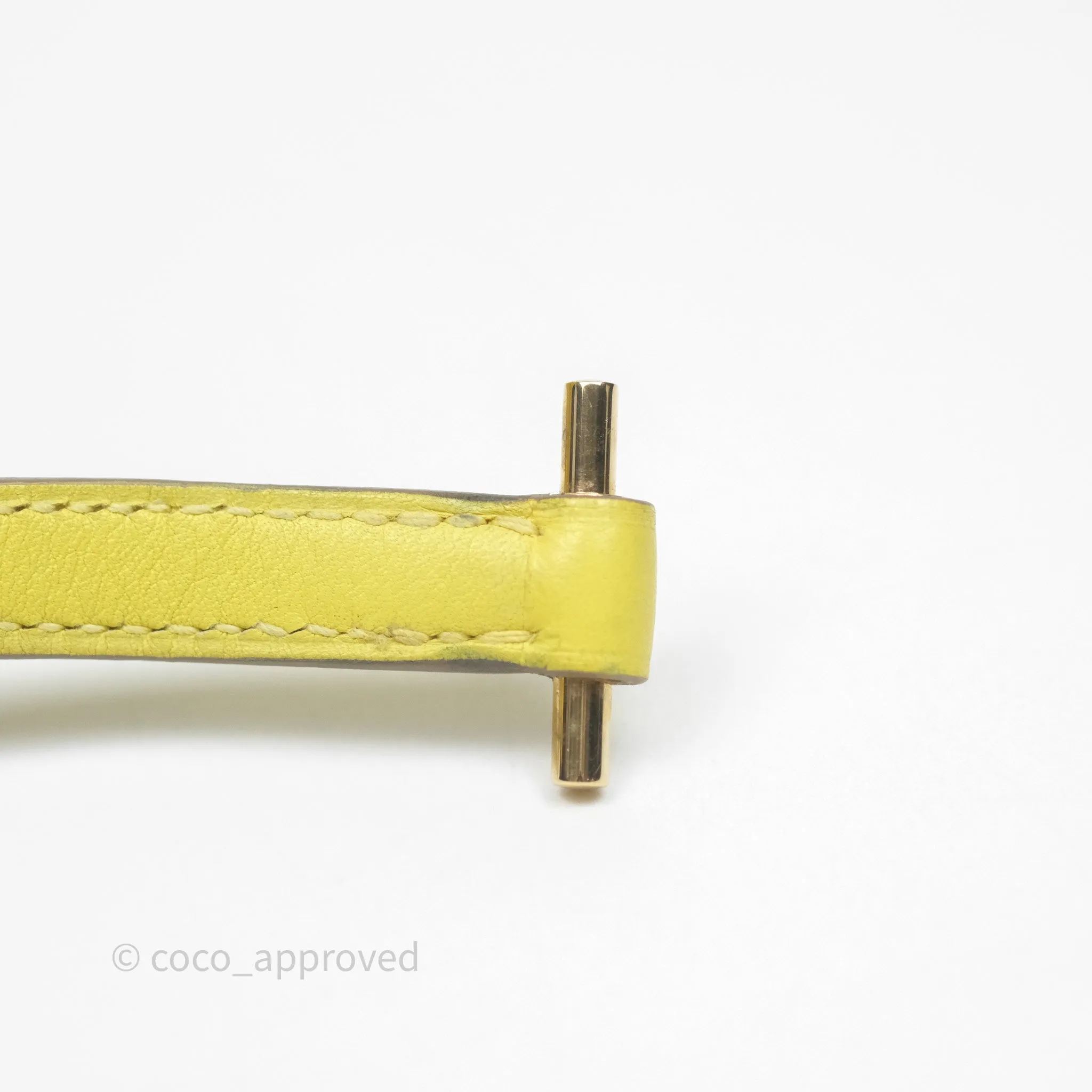 Herms Roulis Mini 18 Lime 9R Evercolor Gold Hardware