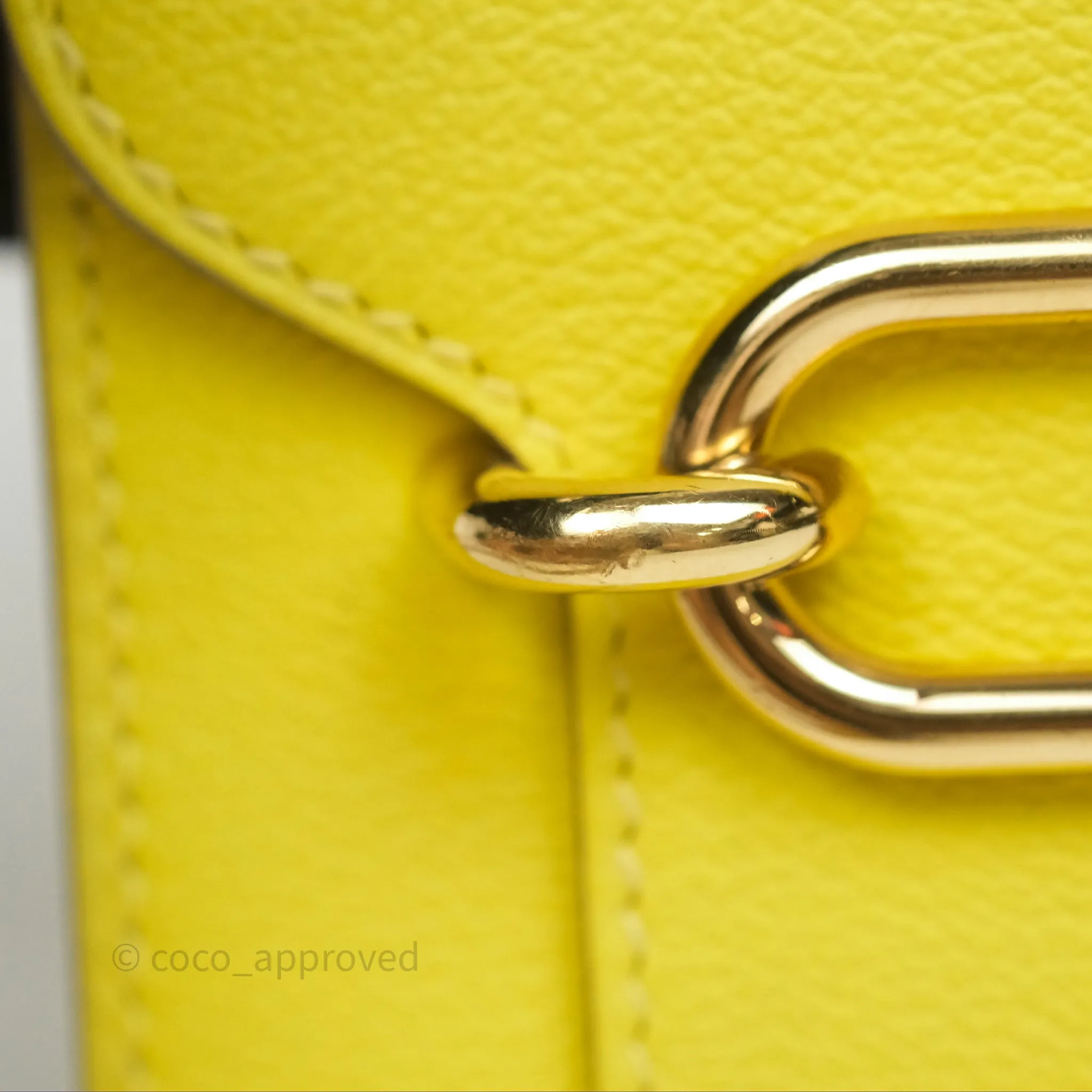 Herms Roulis Mini 18 Lime 9R Evercolor Gold Hardware