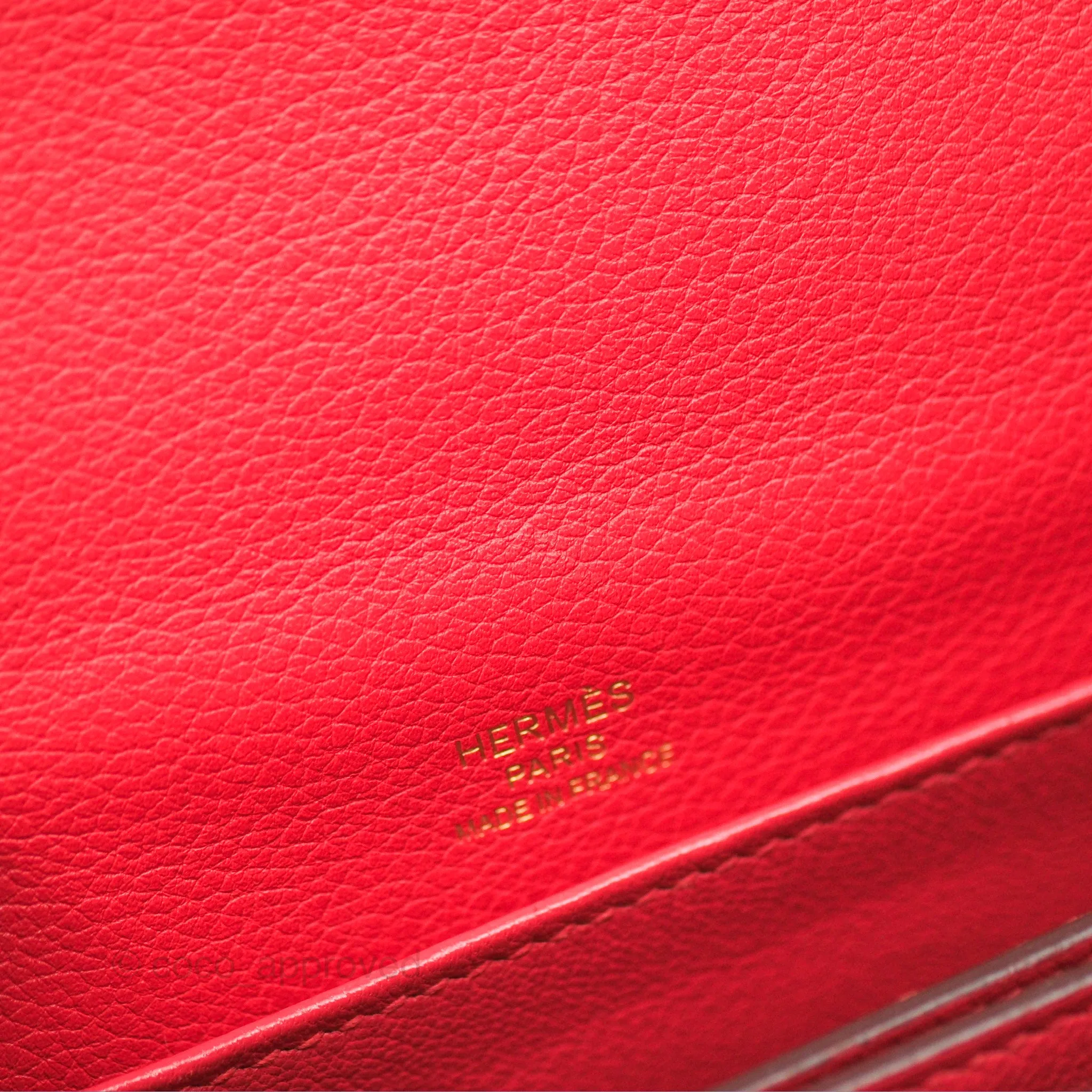 Herms Roulis Mini 18 Rouge De Coeur Evercolor Permabrass Hardware