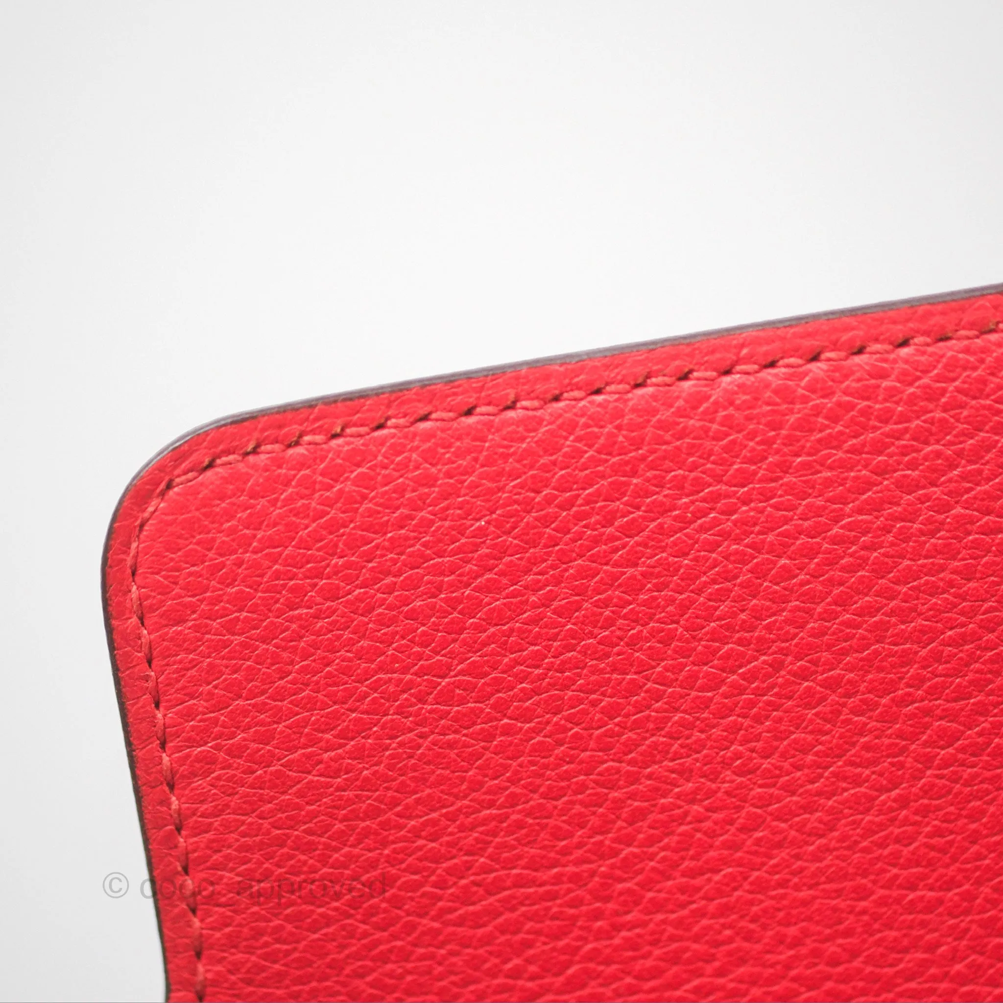 Herms Roulis Mini 18 Rouge De Coeur Evercolor Permabrass Hardware