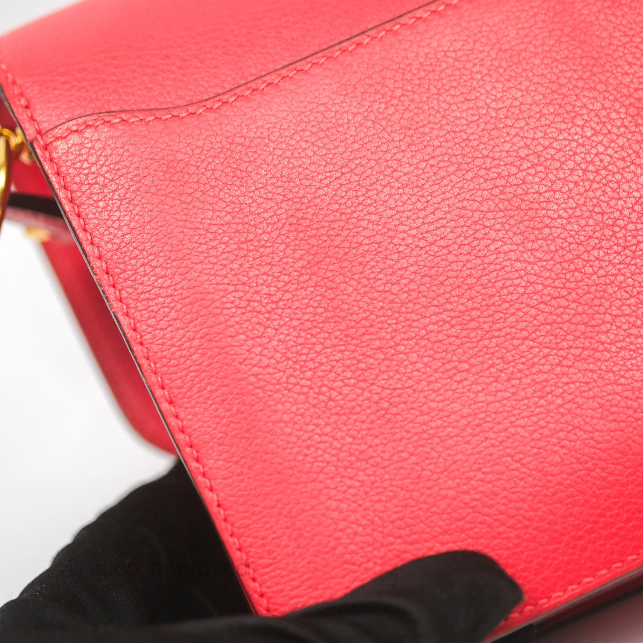 Herms Roulis Mini 18 Rouge De Coeur Evercolor Permabrass Hardware