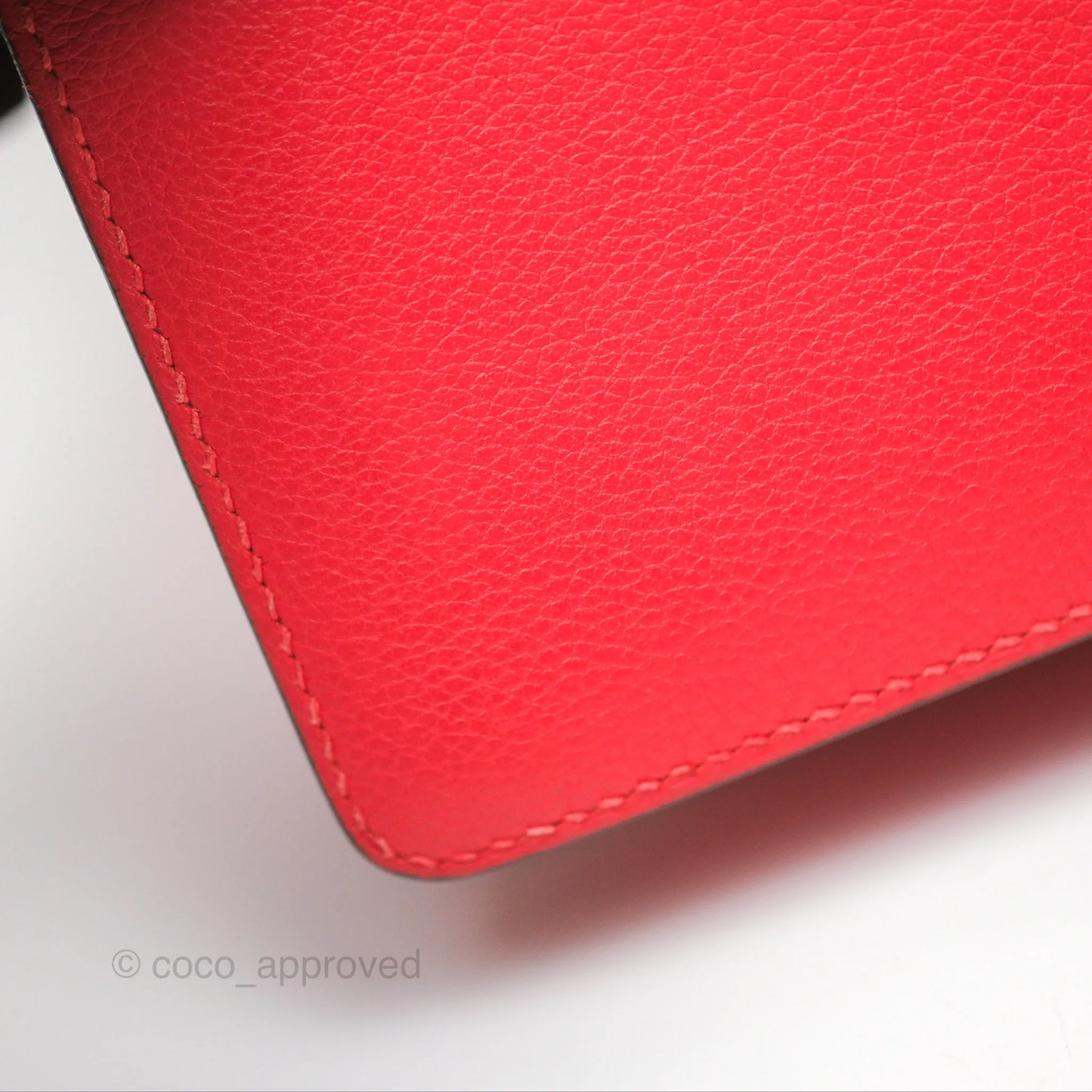 Herms Roulis Mini 18 Rouge De Coeur Evercolor Permabrass Hardware