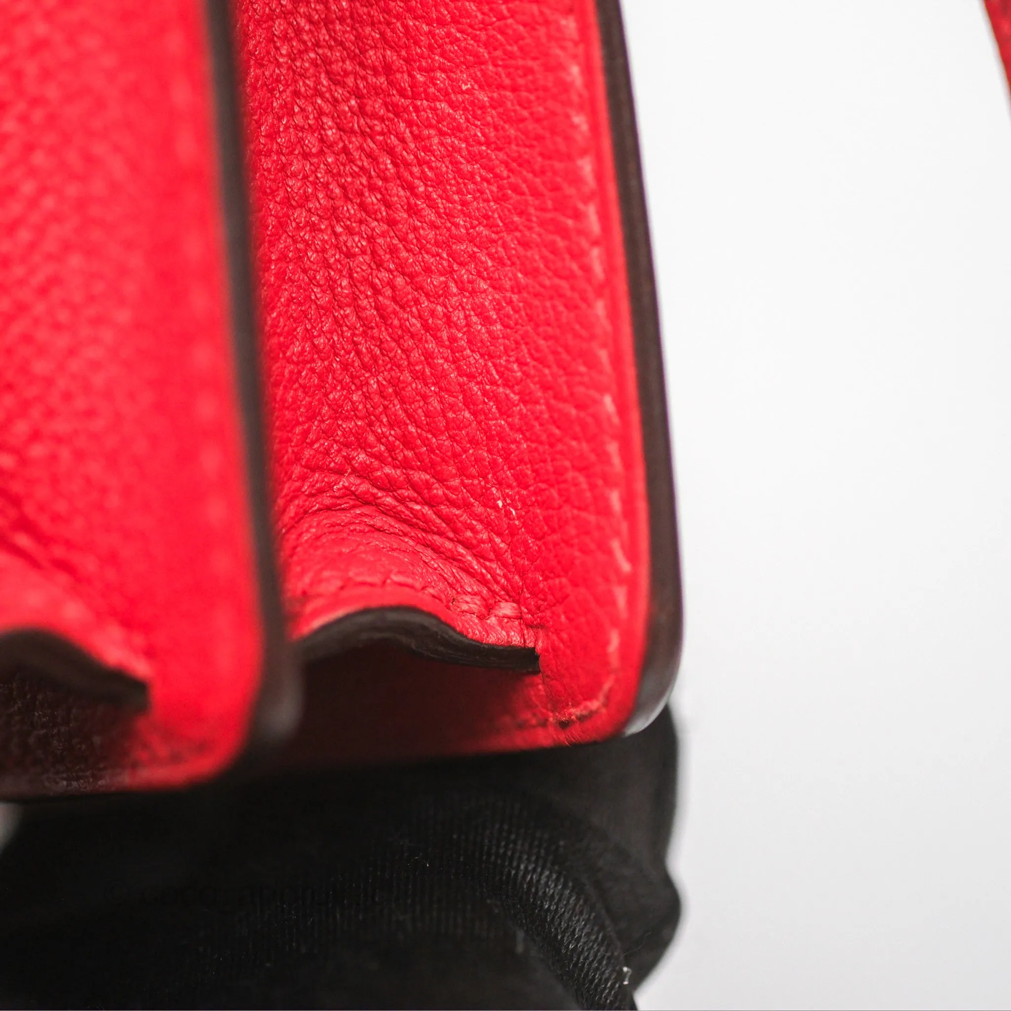 Herms Roulis Mini 18 Rouge De Coeur Evercolor Permabrass Hardware