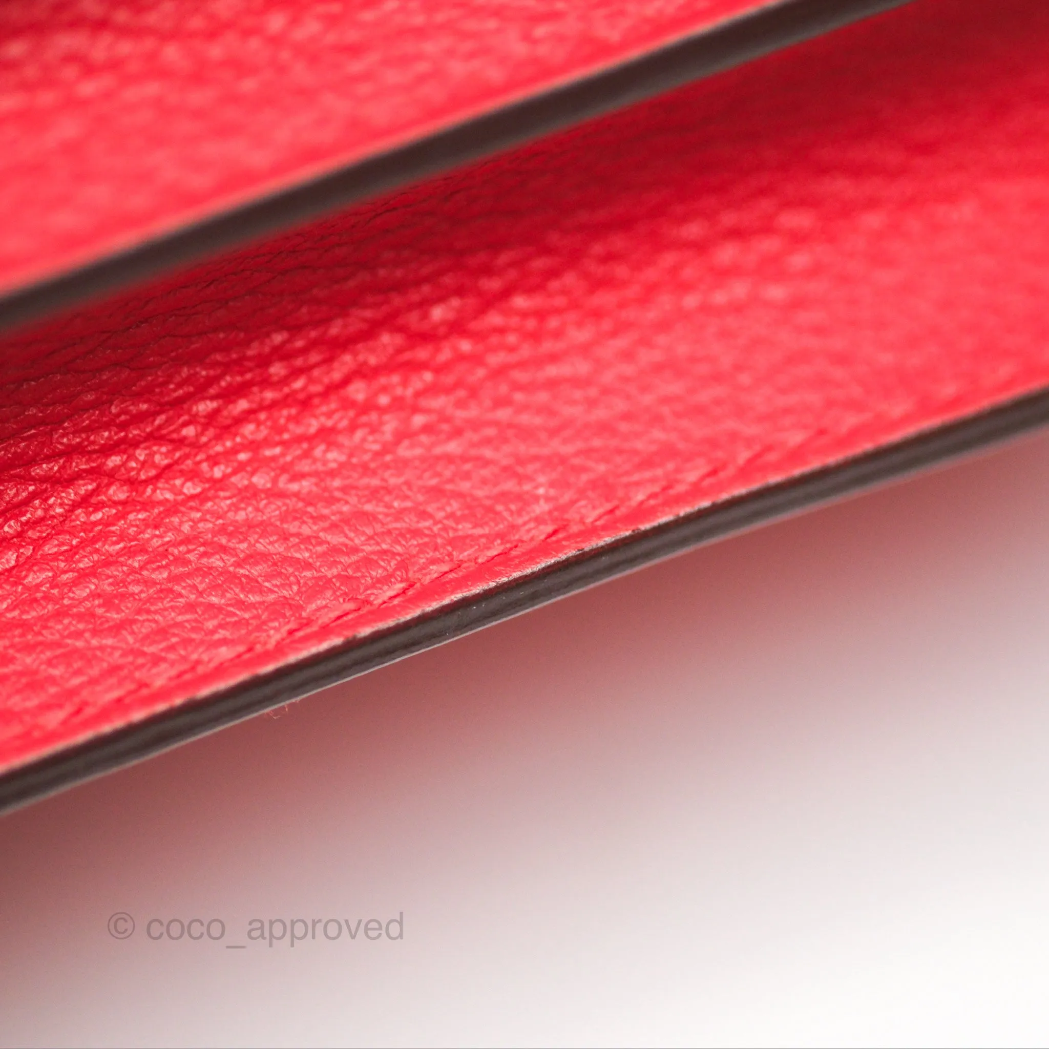 Herms Roulis Mini 18 Rouge De Coeur Evercolor Permabrass Hardware