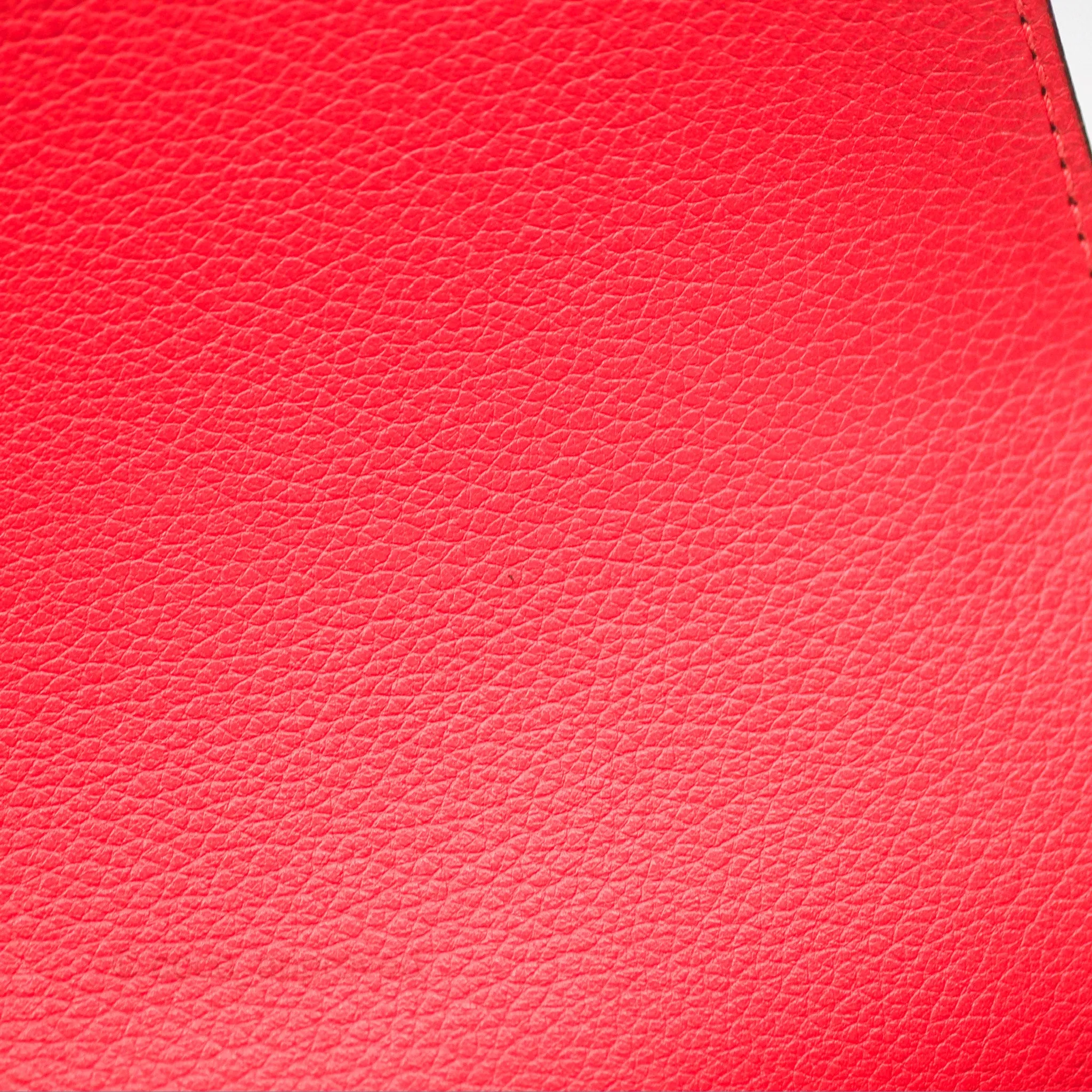 Herms Roulis Mini 18 Rouge De Coeur Evercolor Permabrass Hardware
