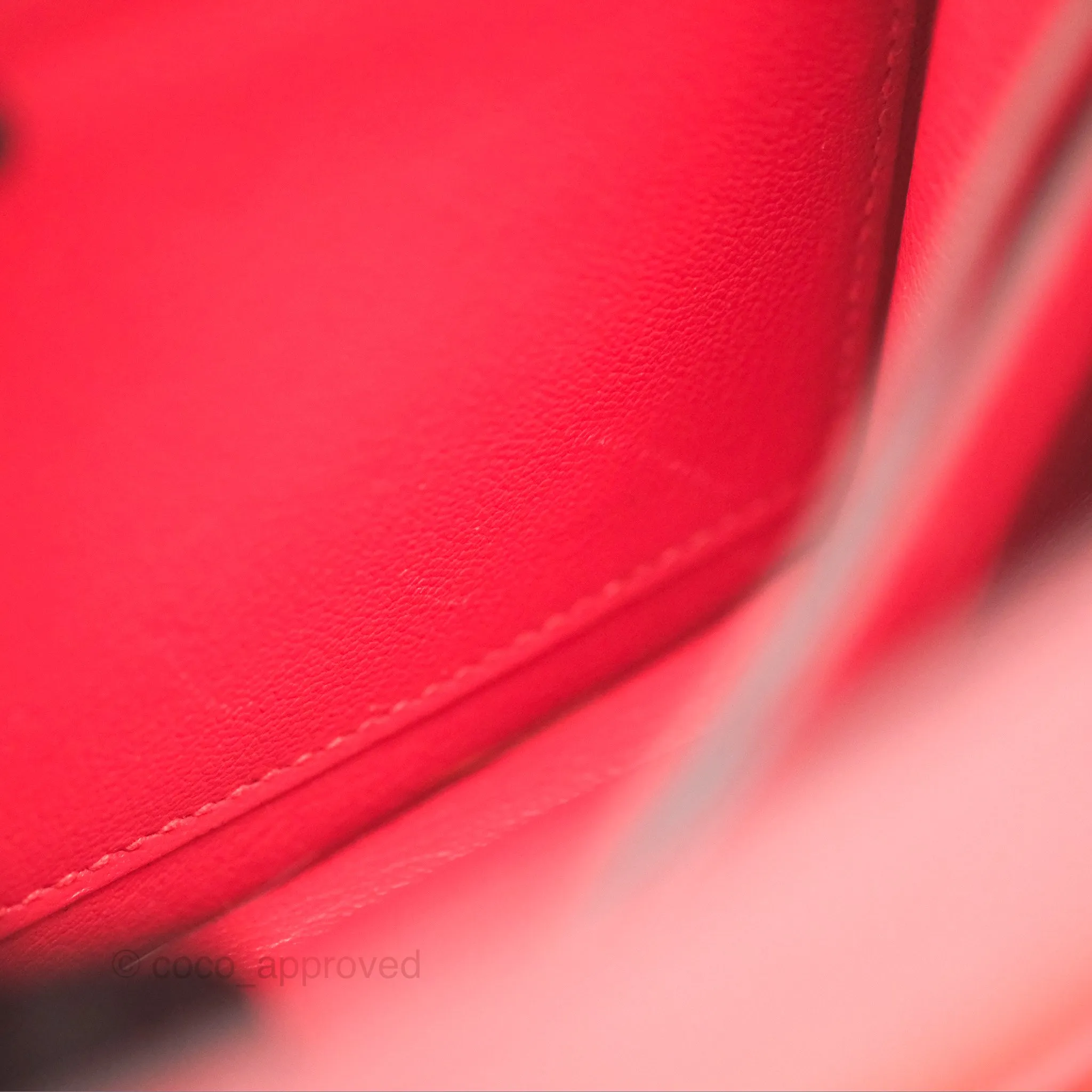 Herms Roulis Mini 18 Rouge De Coeur Evercolor Permabrass Hardware