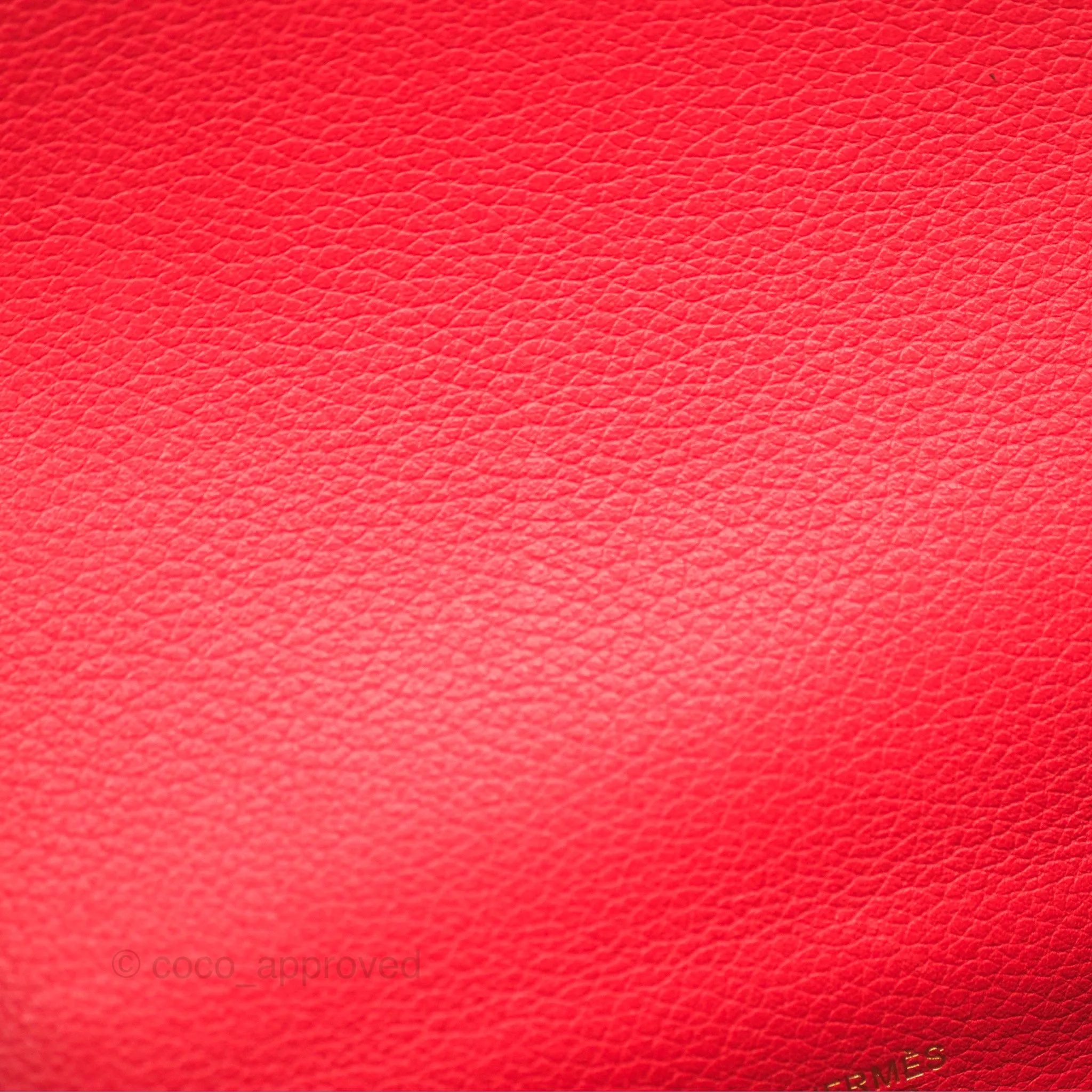 Herms Roulis Mini 18 Rouge De Coeur Evercolor Permabrass Hardware