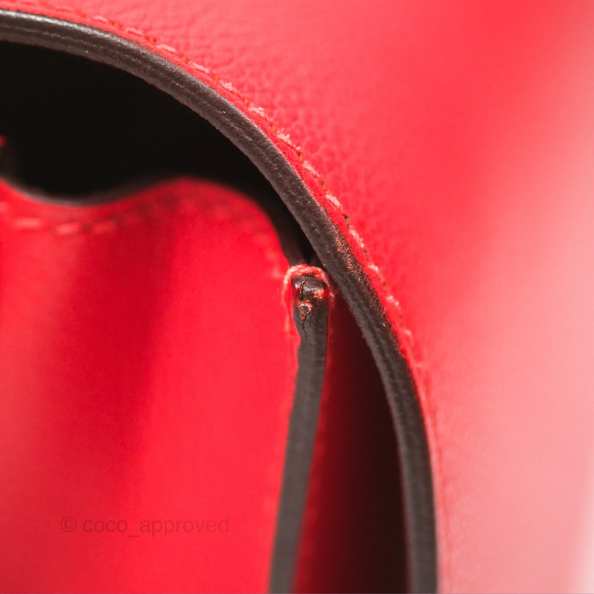 Herms Roulis Mini 18 Rouge De Coeur Evercolor Permabrass Hardware