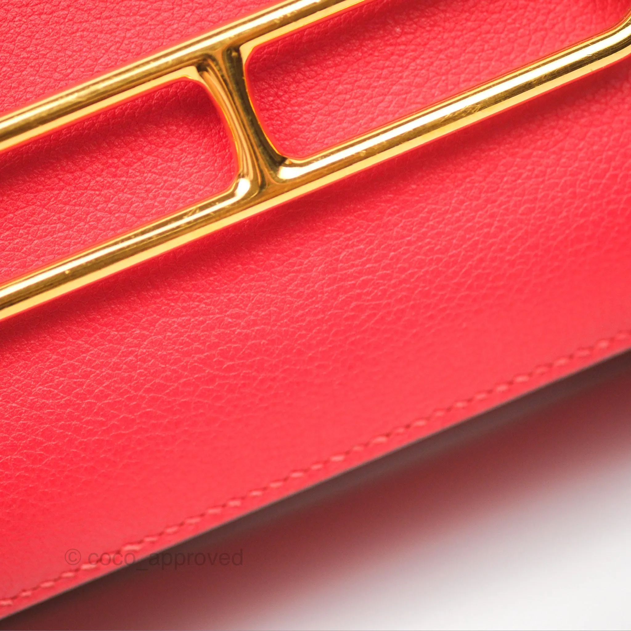 Herms Roulis Mini 18 Rouge De Coeur Evercolor Permabrass Hardware