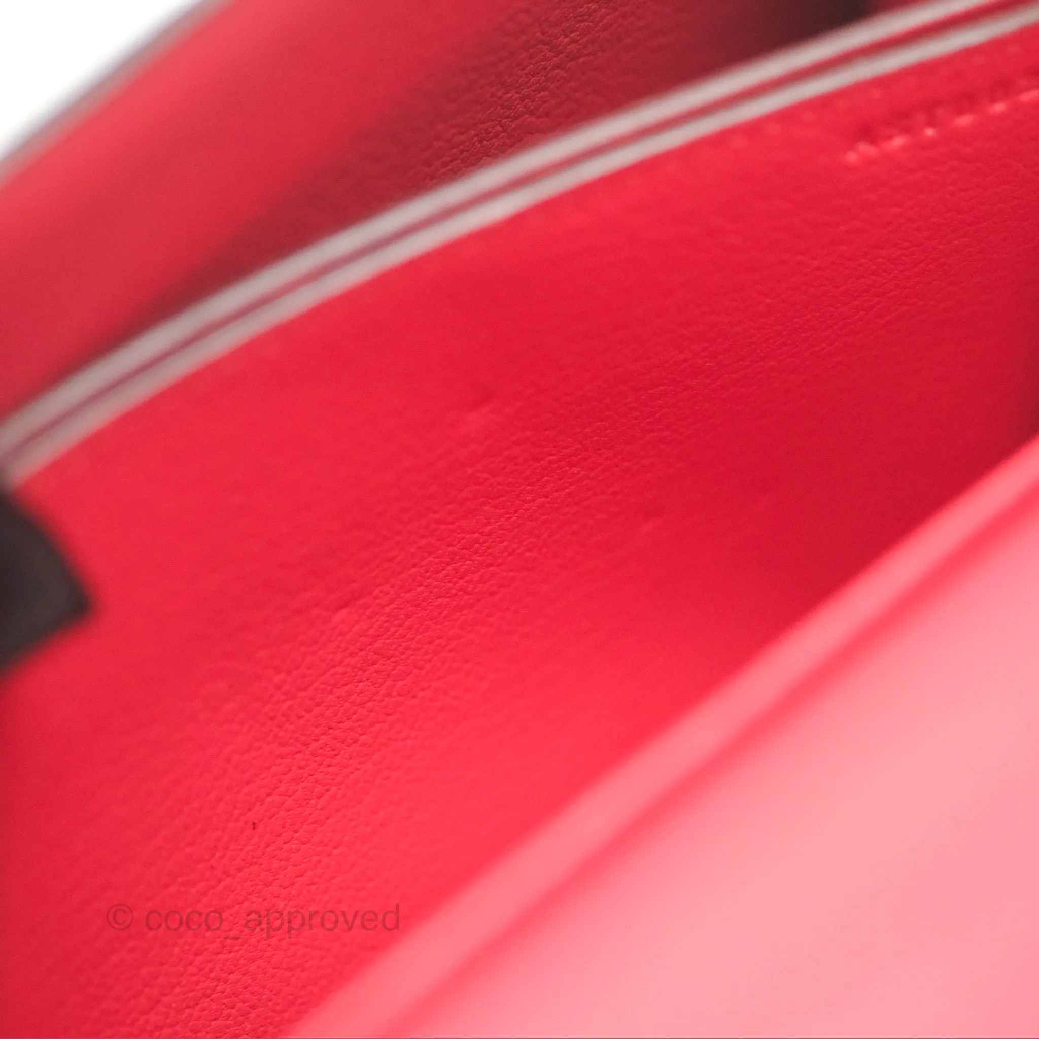 Herms Roulis Mini 18 Rouge De Coeur Evercolor Permabrass Hardware