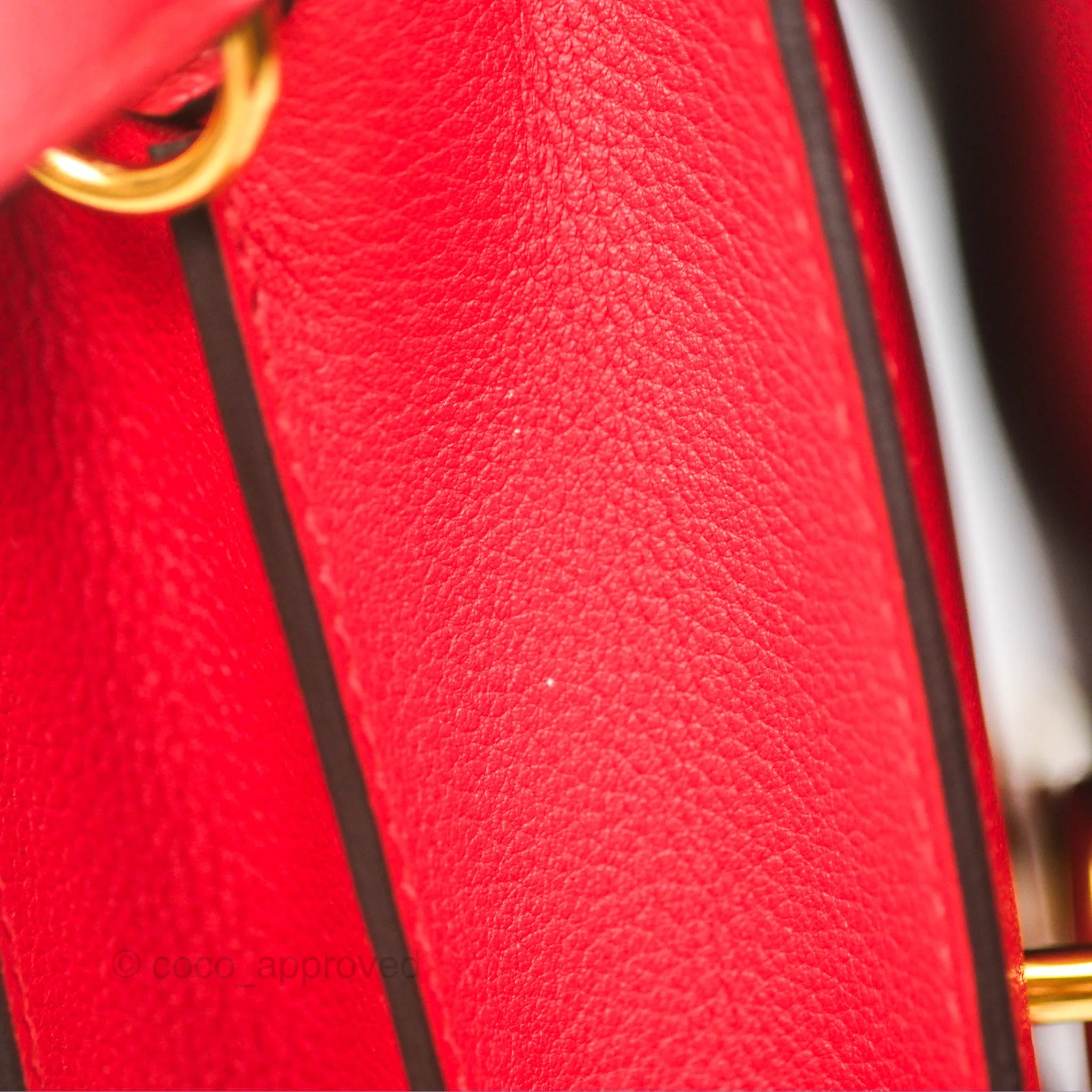 Herms Roulis Mini 18 Rouge De Coeur Evercolor Permabrass Hardware