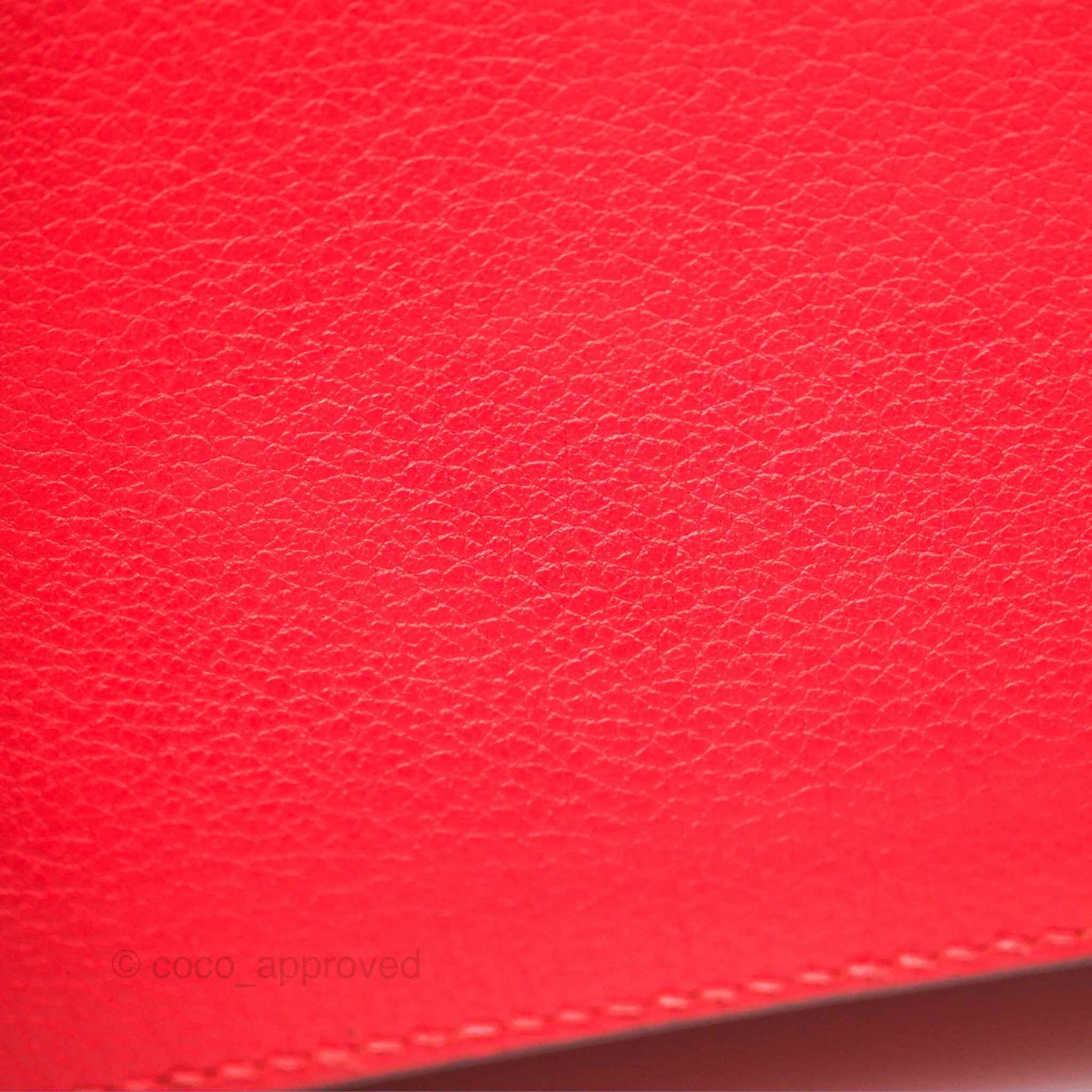 Herms Roulis Mini 18 Rouge De Coeur Evercolor Permabrass Hardware