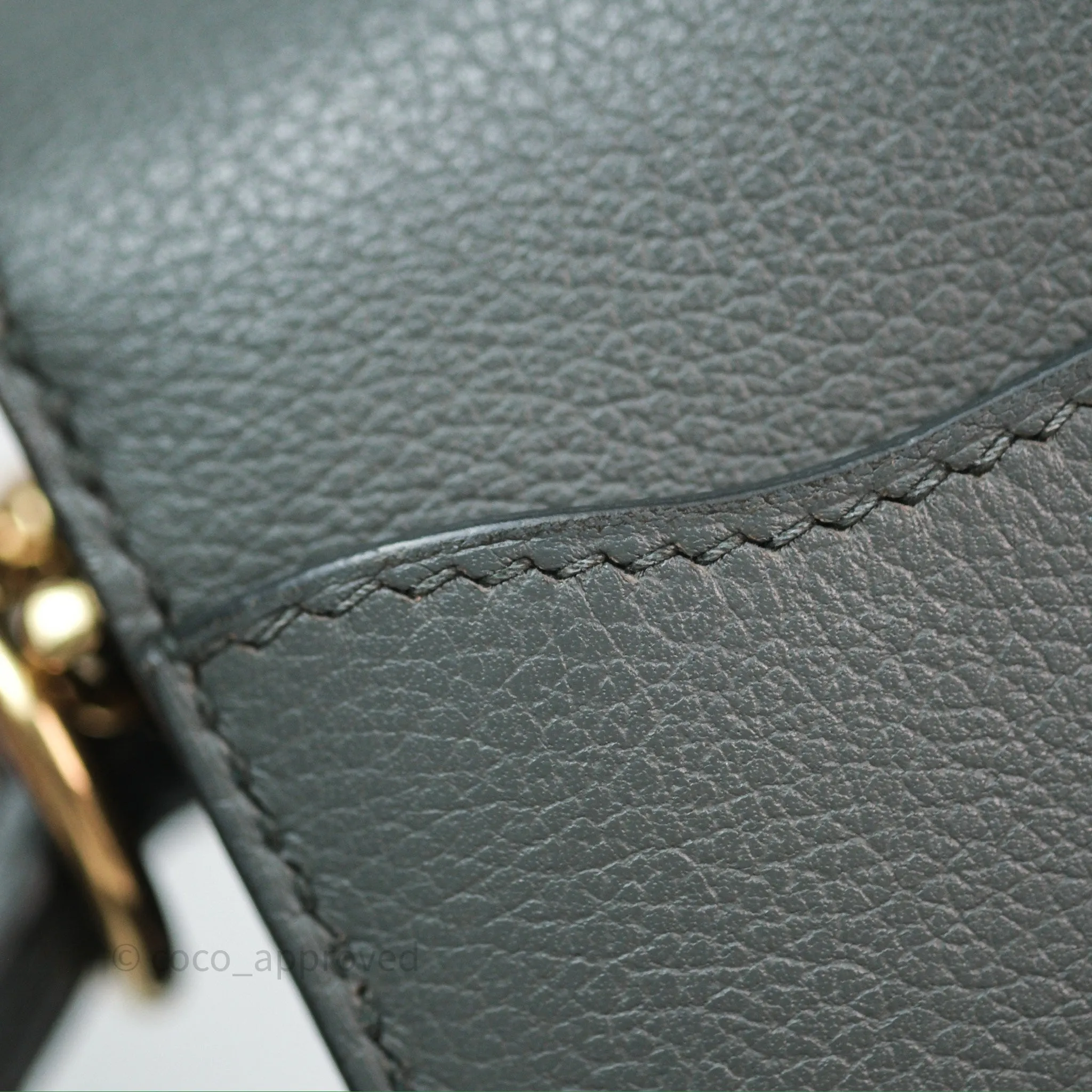 Herms Roulis Mini 18 Vert Amancde 63 Evercolor Gold Hardware